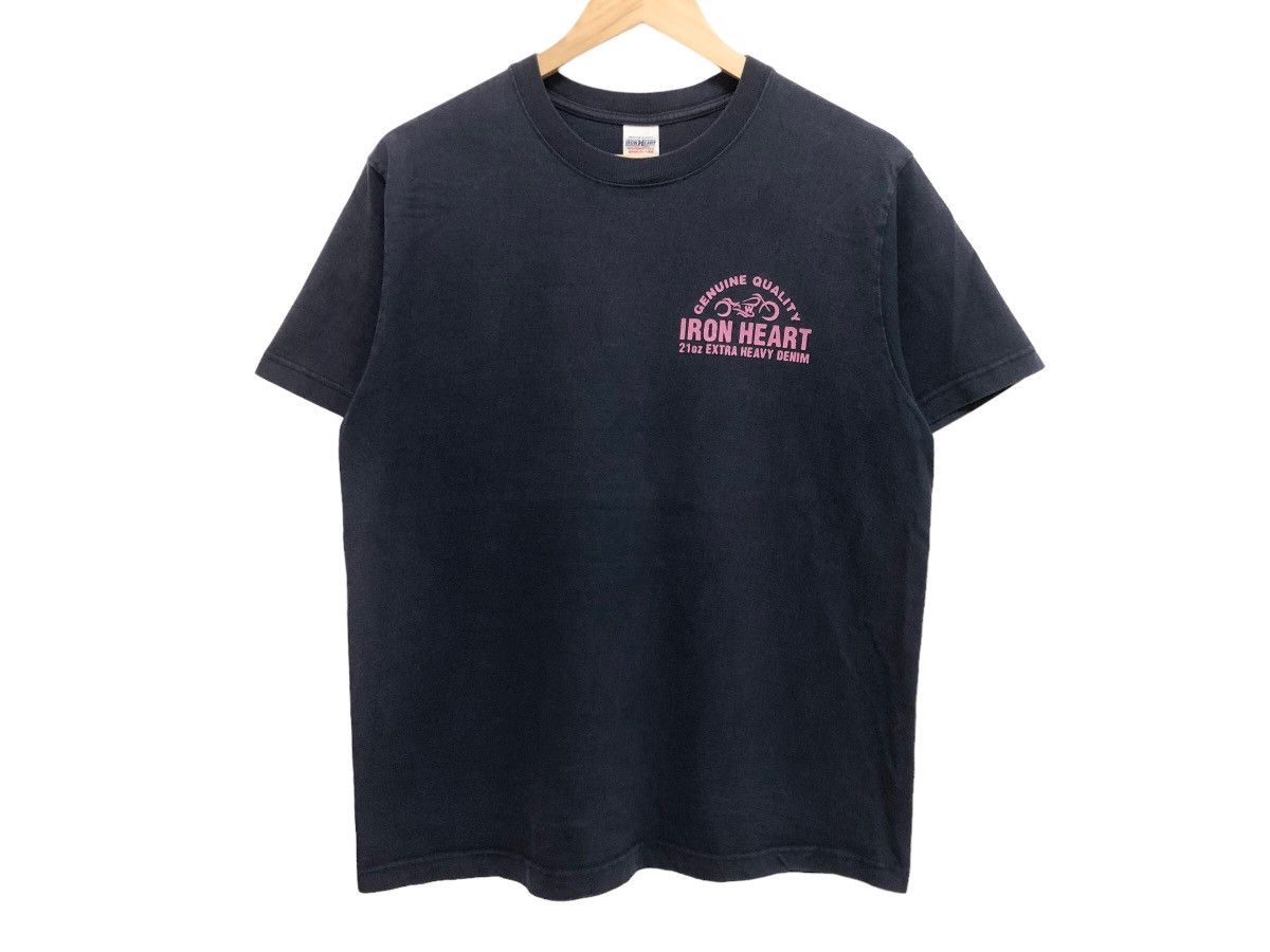 Iron Heart GENUINE QUALITY 21oz EXTRA HEAVY DENIM BIKER LOGO TEE Size US M / EU 48-50 / 2 - 1 Thumbnail