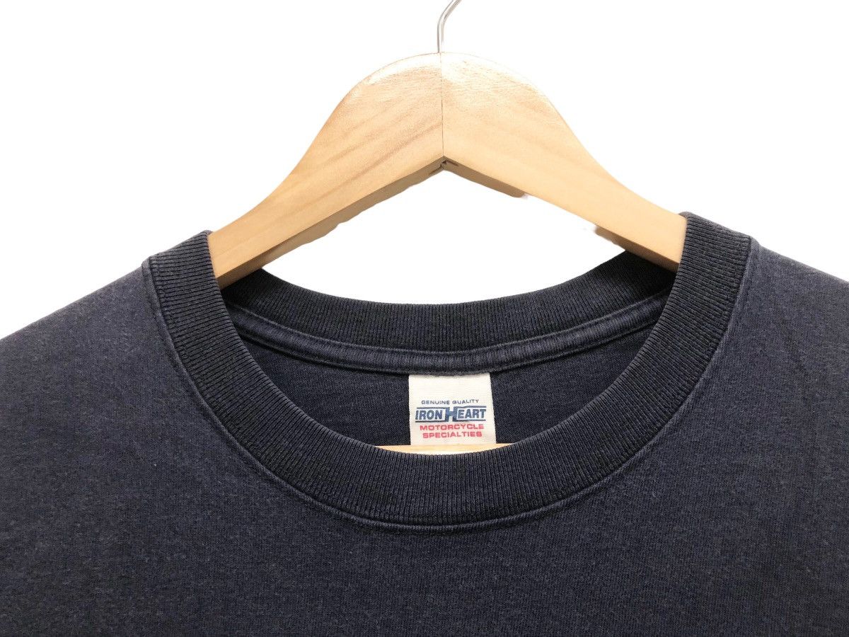 Iron Heart GENUINE QUALITY 21oz EXTRA HEAVY DENIM BIKER LOGO TEE Size US M / EU 48-50 / 2 - 6 Thumbnail