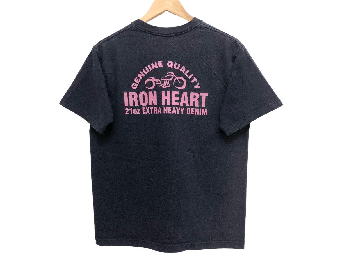 Iron Heart GENUINE QUALITY 21oz EXTRA HEAVY DENIM BIKER LOGO TEE Size US M / EU 48-50 / 2 - 2 Thumbnail
