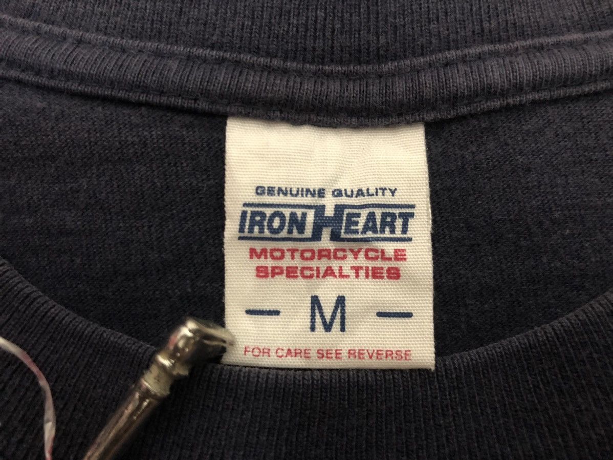 Iron Heart GENUINE QUALITY 21oz EXTRA HEAVY DENIM BIKER LOGO TEE Size US M / EU 48-50 / 2 - 10 Thumbnail
