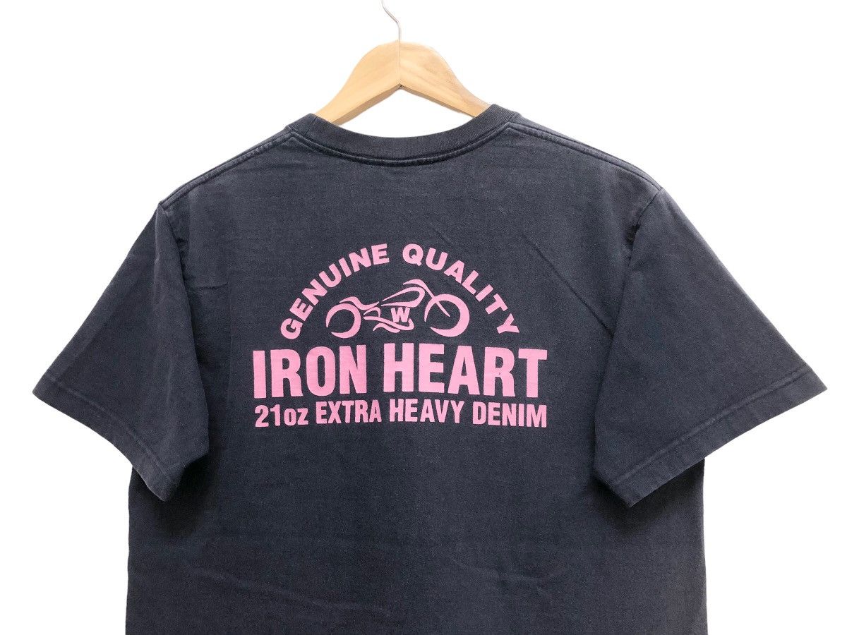 Iron Heart GENUINE QUALITY 21oz EXTRA HEAVY DENIM BIKER LOGO TEE Size US M / EU 48-50 / 2 - 7 Thumbnail