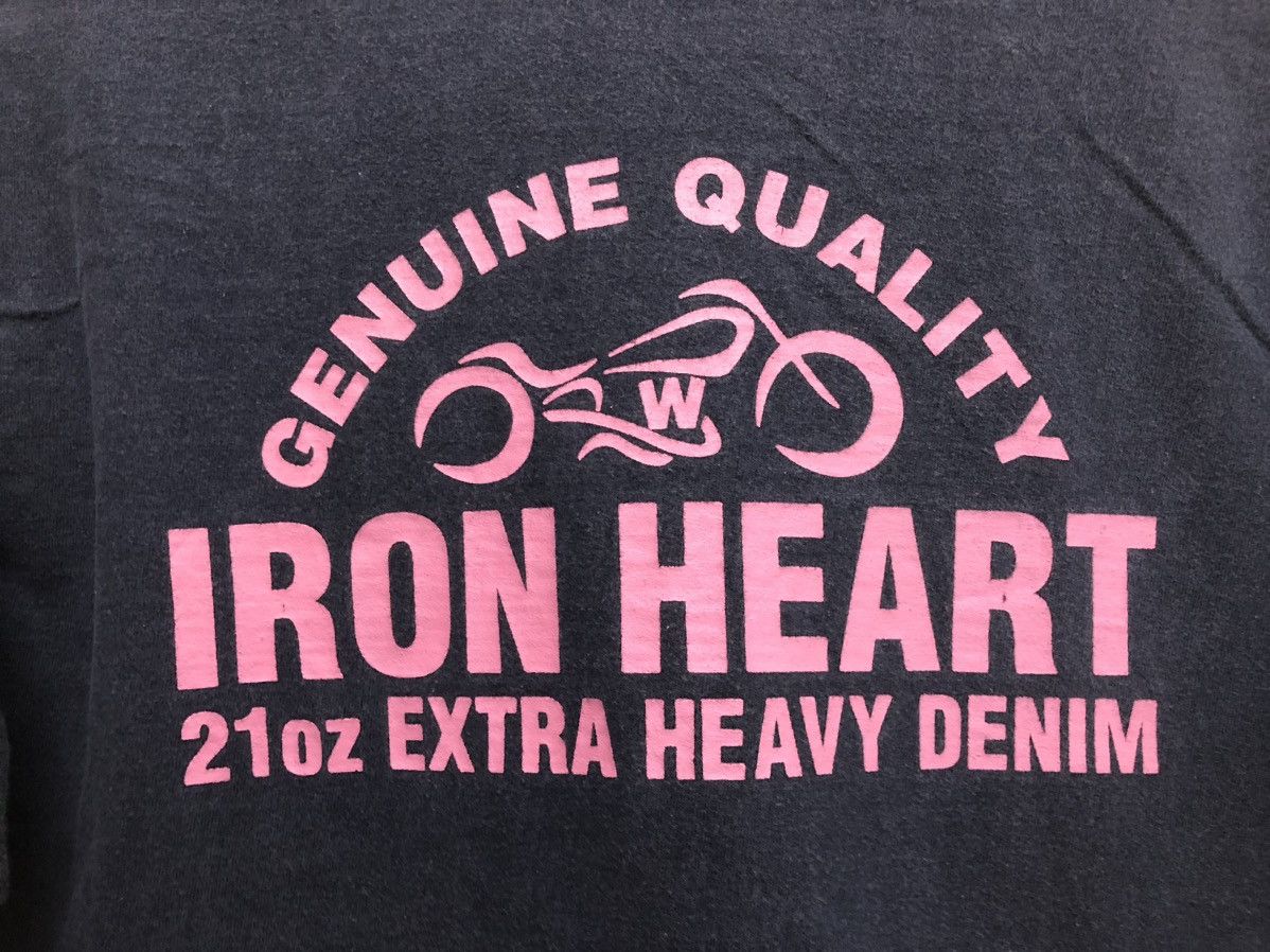 Iron Heart GENUINE QUALITY 21oz EXTRA HEAVY DENIM BIKER LOGO TEE Size US M / EU 48-50 / 2 - 9 Thumbnail