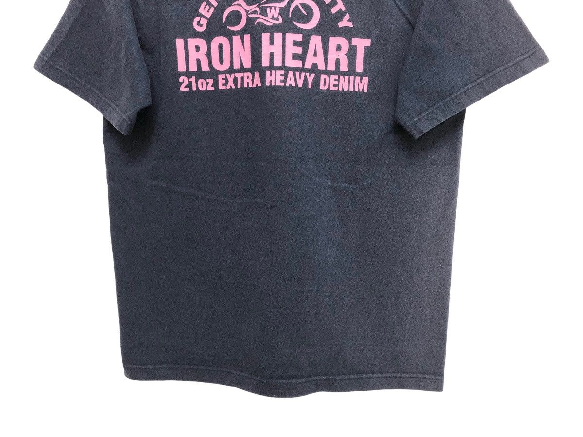 Iron Heart GENUINE QUALITY 21oz EXTRA HEAVY DENIM BIKER LOGO TEE Size US M / EU 48-50 / 2 - 8 Thumbnail