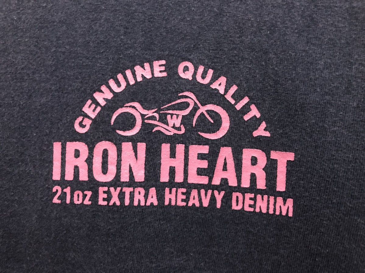 Iron Heart GENUINE QUALITY 21oz EXTRA HEAVY DENIM BIKER LOGO TEE Size US M / EU 48-50 / 2 - 5 Thumbnail