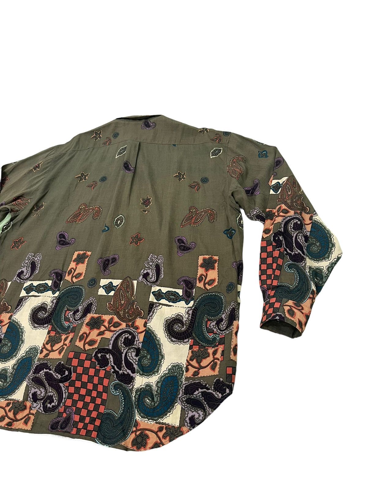 Japanese Brand Rayon Shirt Full Paisley Mens Tenoras Multicolor 4🟩9 Size US L / EU 52-54 / 3 - 13 Thumbnail