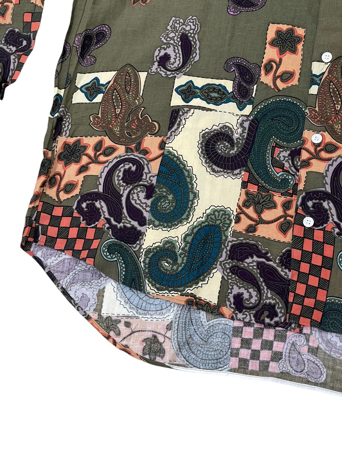 Japanese Brand Rayon Shirt Full Paisley Mens Tenoras Multicolor 4🟩9 Size US L / EU 52-54 / 3 - 6 Thumbnail
