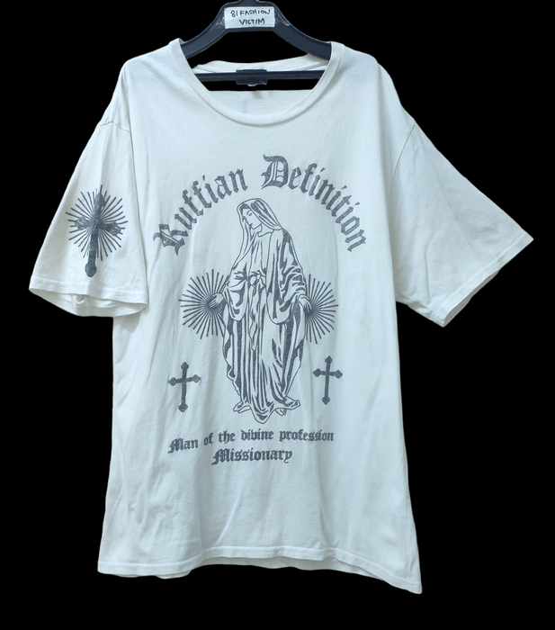 Japanese Brand 🔥RARE🔥Ruffian Definition Mother Mary Big Printed Tshirt ...