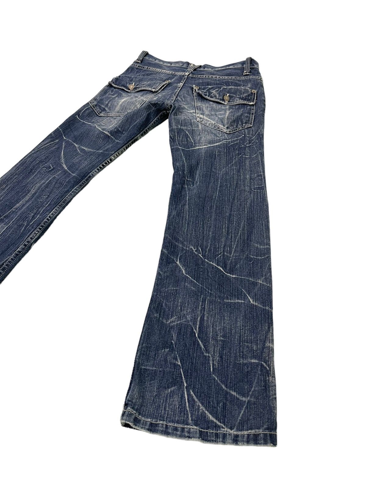 Japanese Brand Flare Jeans Nylaus Distress Denim Low Rise Boot Cut 2🟦9 Size US 30 / EU 46 - 14 Thumbnail