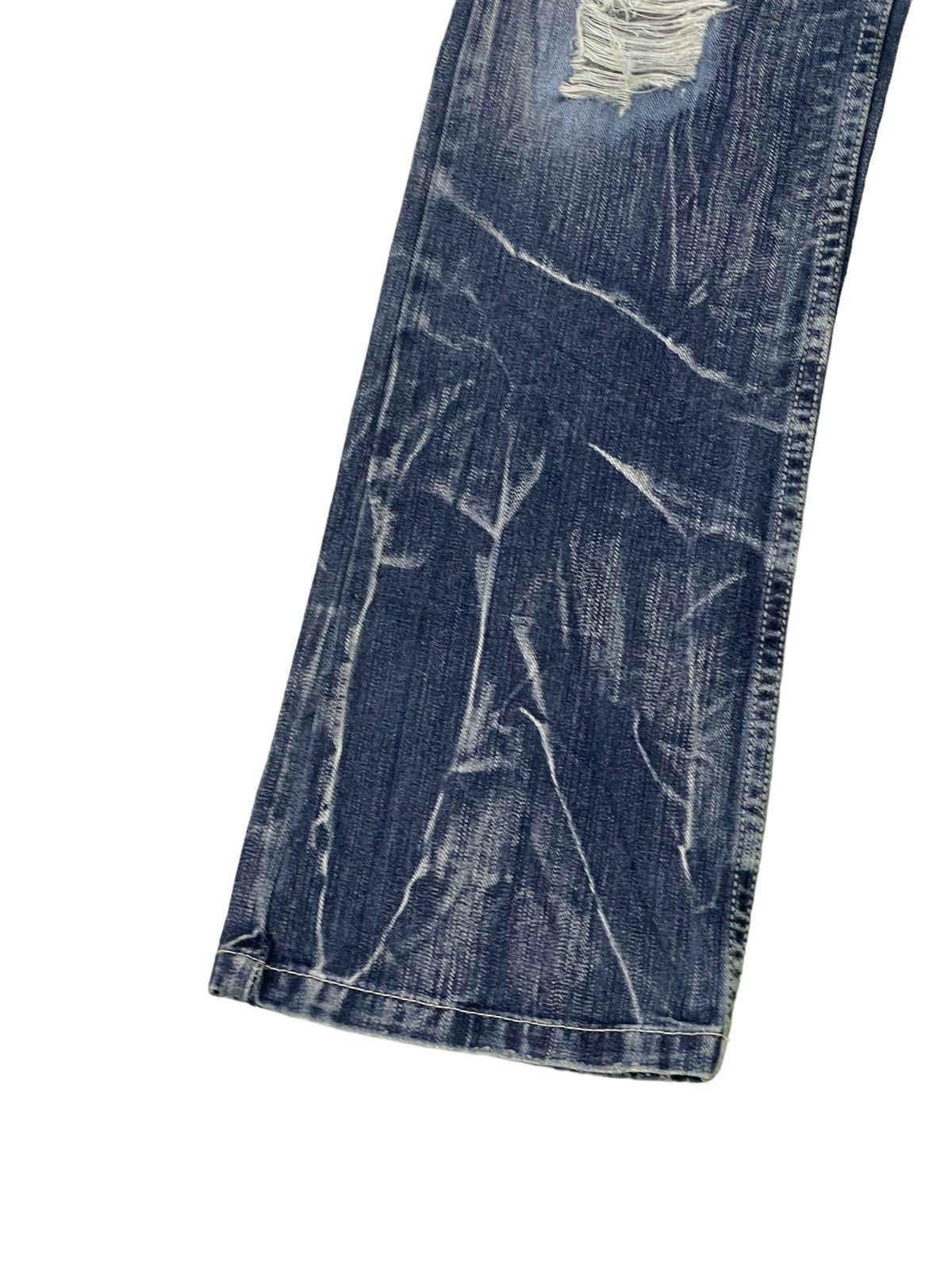 Japanese Brand Flare Jeans Nylaus Distress Denim Low Rise Boot Cut 2🟦9 Size US 30 / EU 46 - 5 Thumbnail