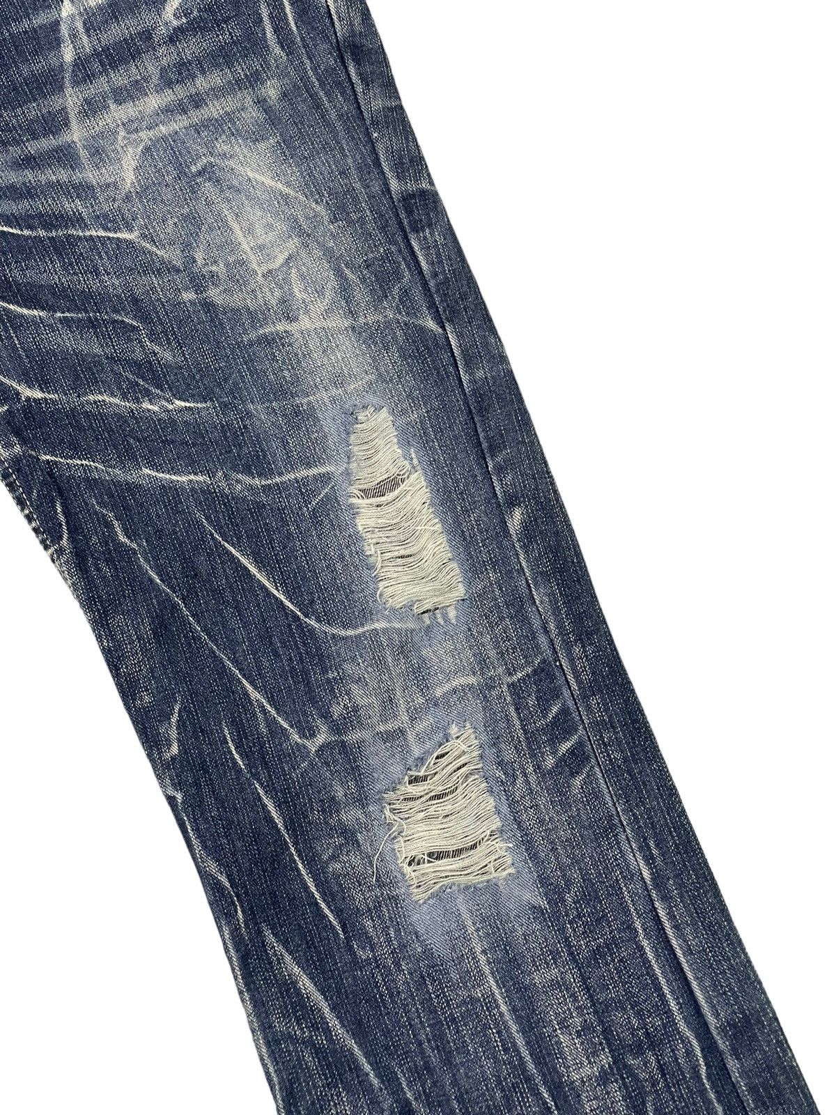 Japanese Brand Flare Jeans Nylaus Distress Denim Low Rise Boot Cut 2🟦9 Size US 30 / EU 46 - 7 Thumbnail