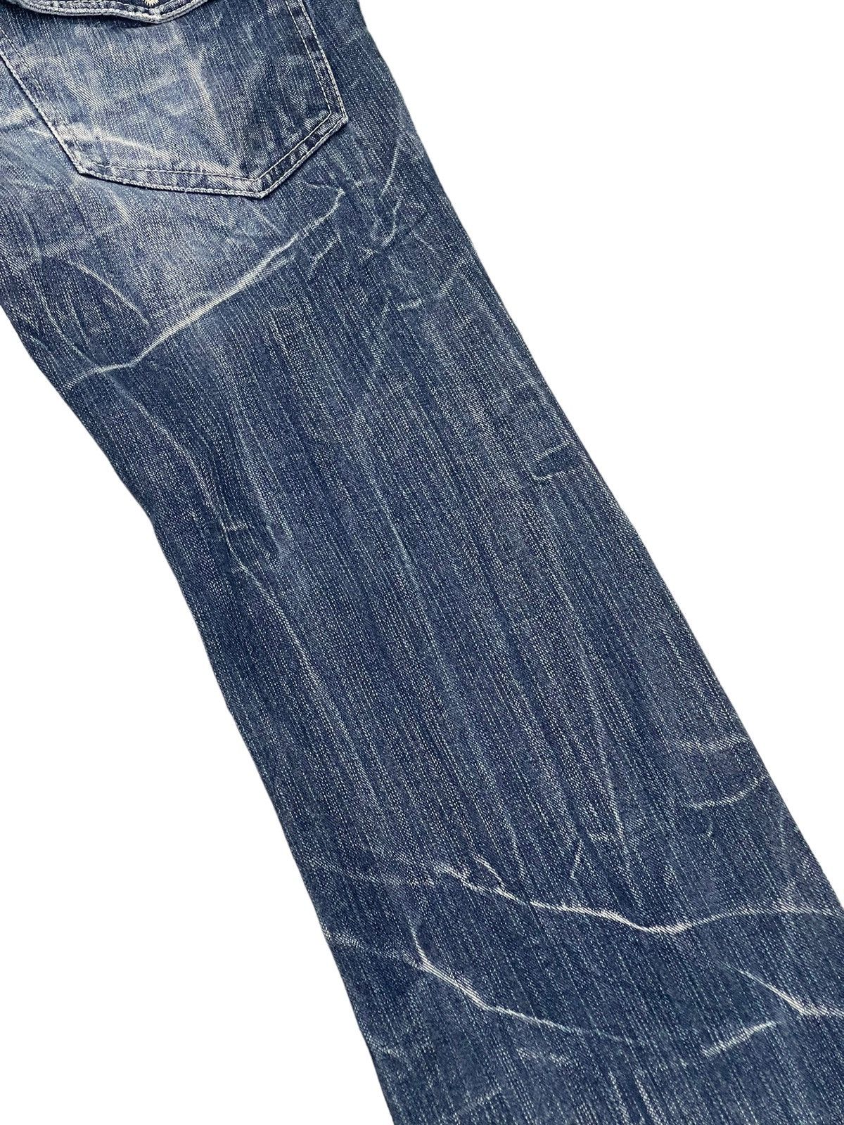 Japanese Brand Flare Jeans Nylaus Distress Denim Low Rise Boot Cut 2🟦9 Size US 30 / EU 46 - 18 Thumbnail