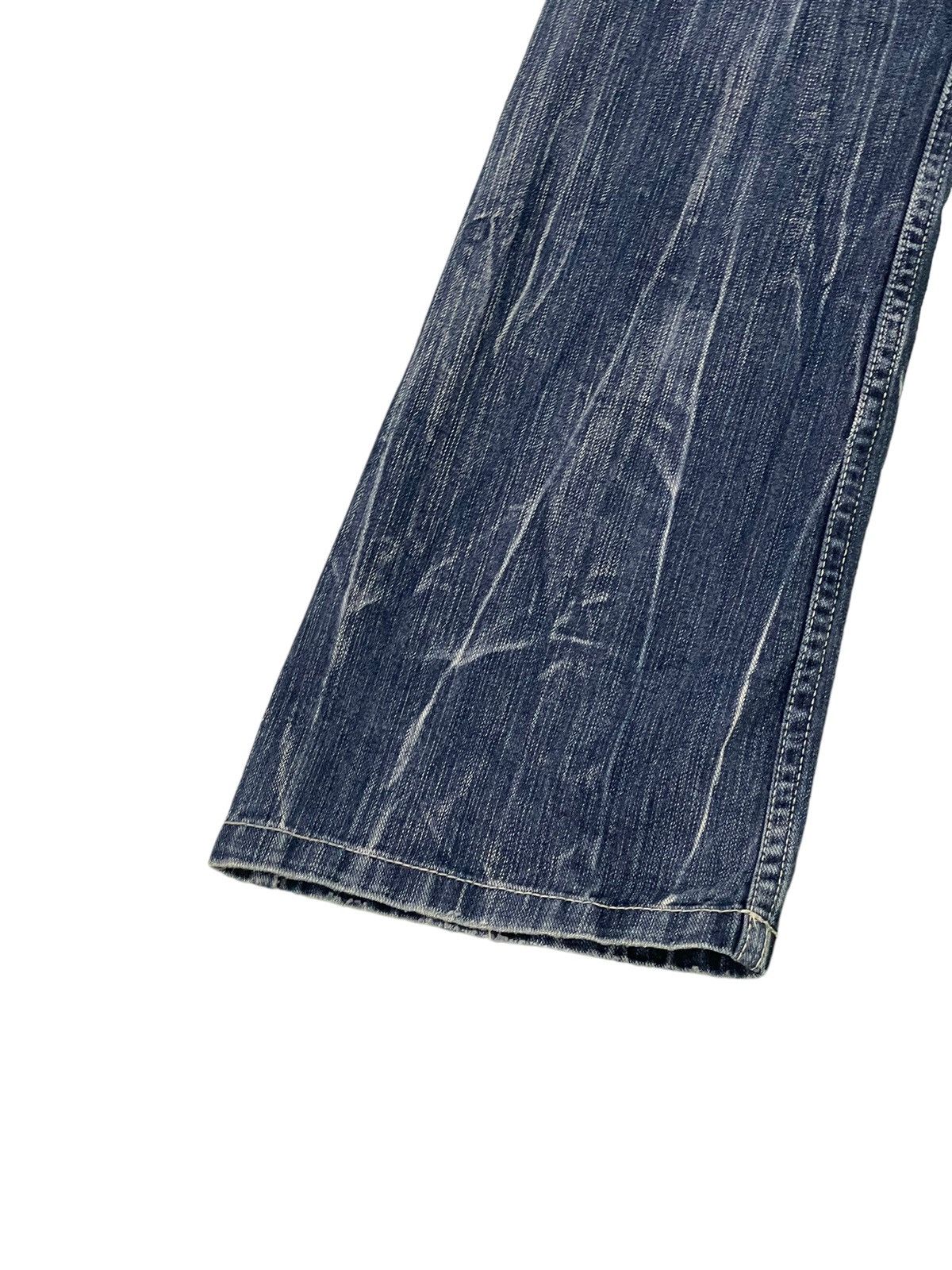 Japanese Brand Flare Jeans Nylaus Distress Denim Low Rise Boot Cut 2🟦9 Size US 30 / EU 46 - 16 Thumbnail