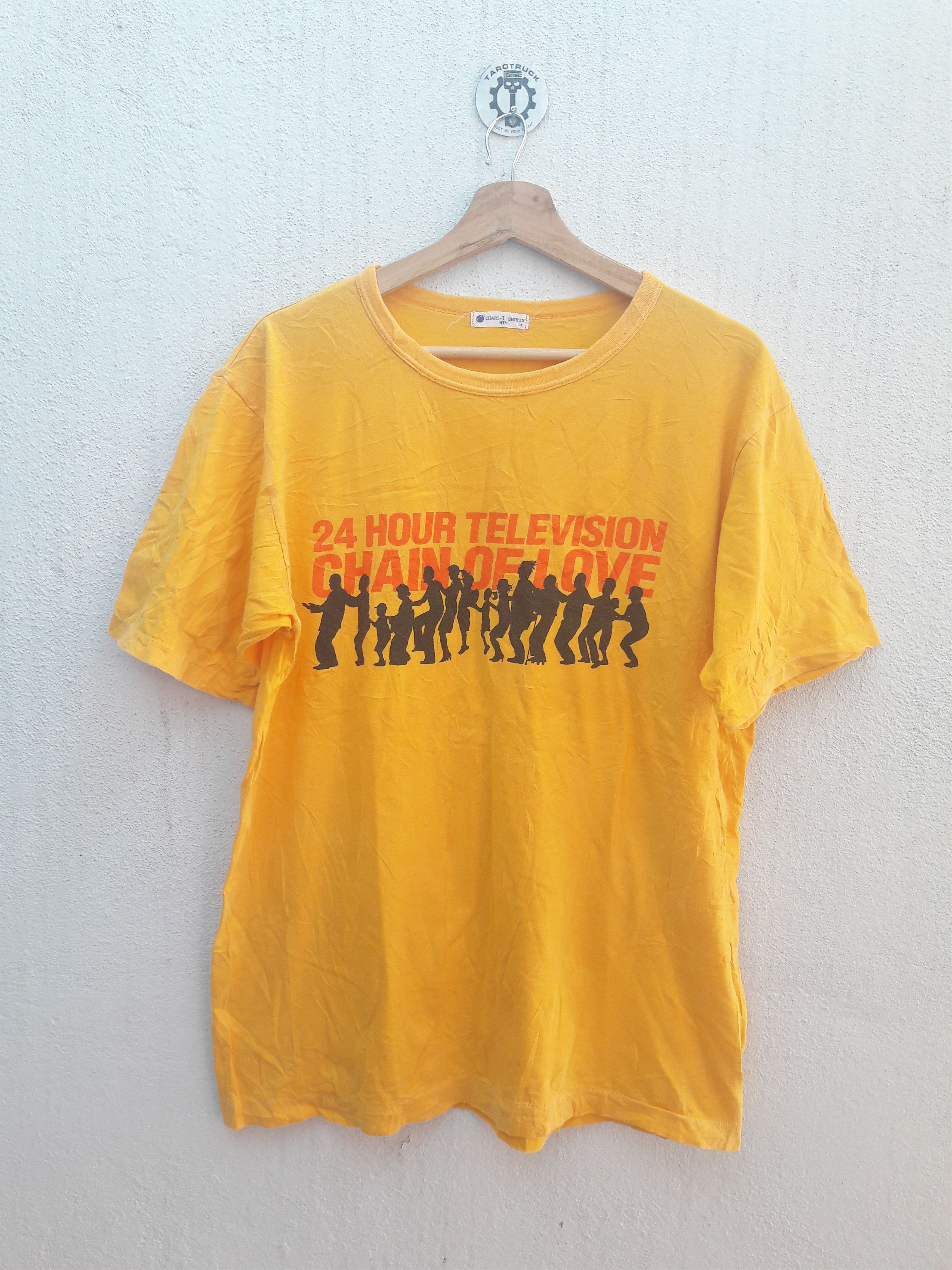 Japanese Brand × Vintage Vtg 24 Hour Television Chain Of Love Single Stitch Tee. Size US XL / EU 56 / 4 - 1 Thumbnail