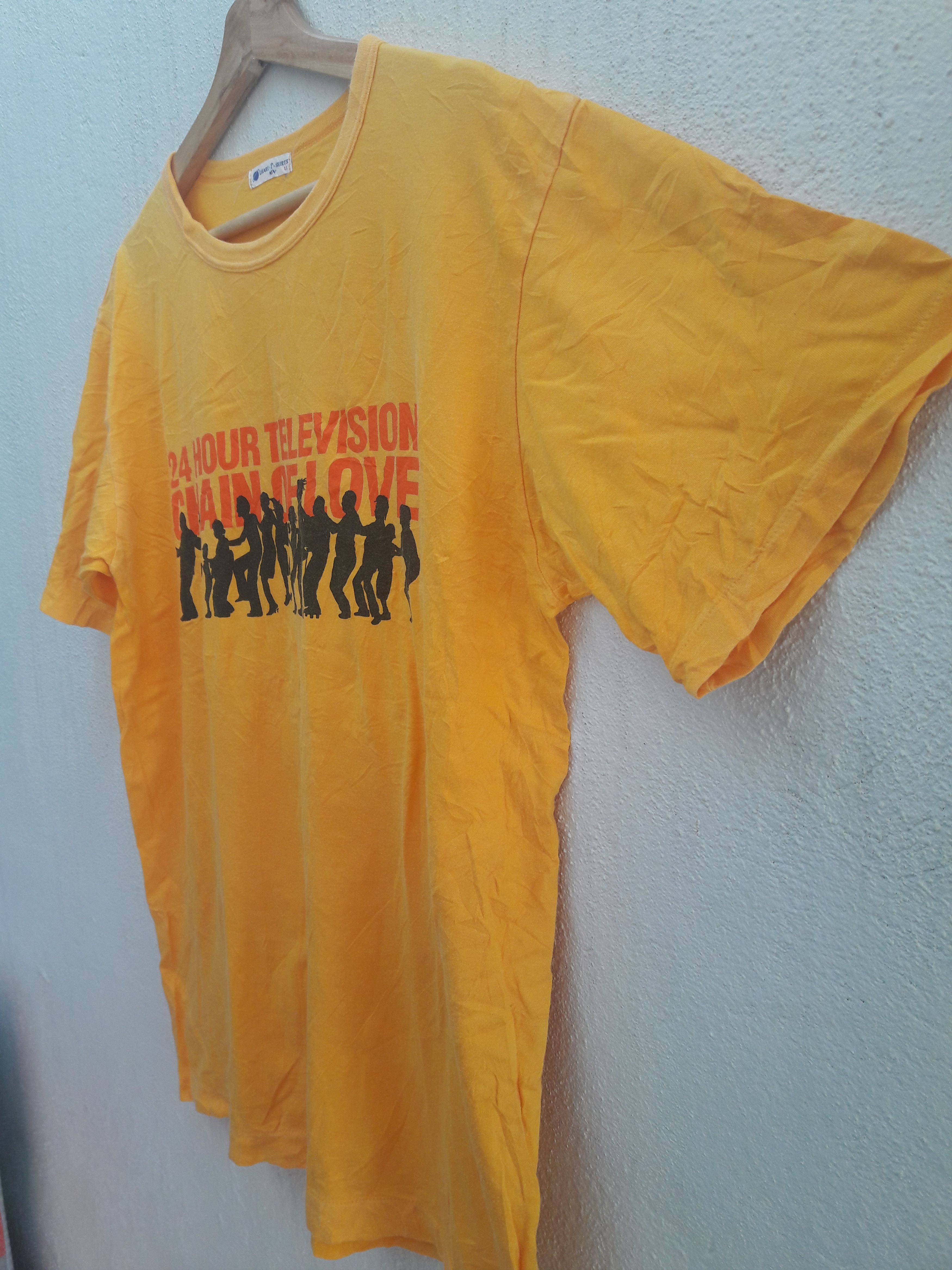 Japanese Brand × Vintage Vtg 24 Hour Television Chain Of Love Single Stitch Tee. Size US XL / EU 56 / 4 - 7 Thumbnail