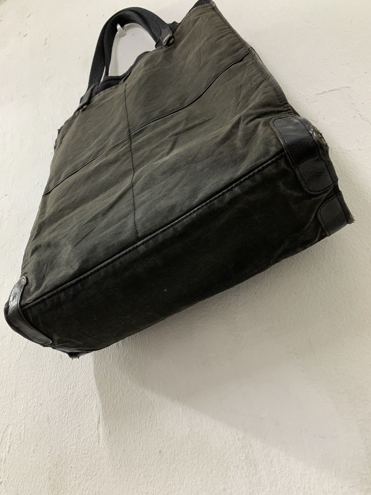Canvas Studio Canvas Tote Hand Carry Bag Leather Trim Size ONE SIZE - 7 Thumbnail
