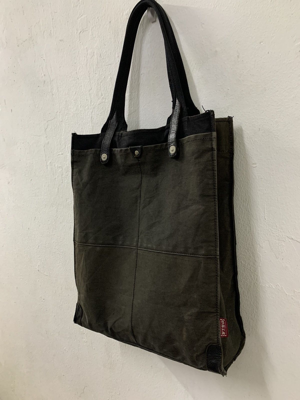 Canvas Studio Canvas Tote Hand Carry Bag Leather Trim Size ONE SIZE - 2 Thumbnail