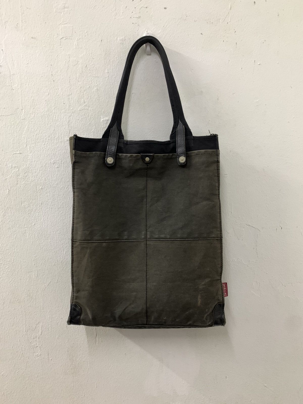 Canvas Studio Canvas Tote Hand Carry Bag Leather Trim Size ONE SIZE - 1 Thumbnail