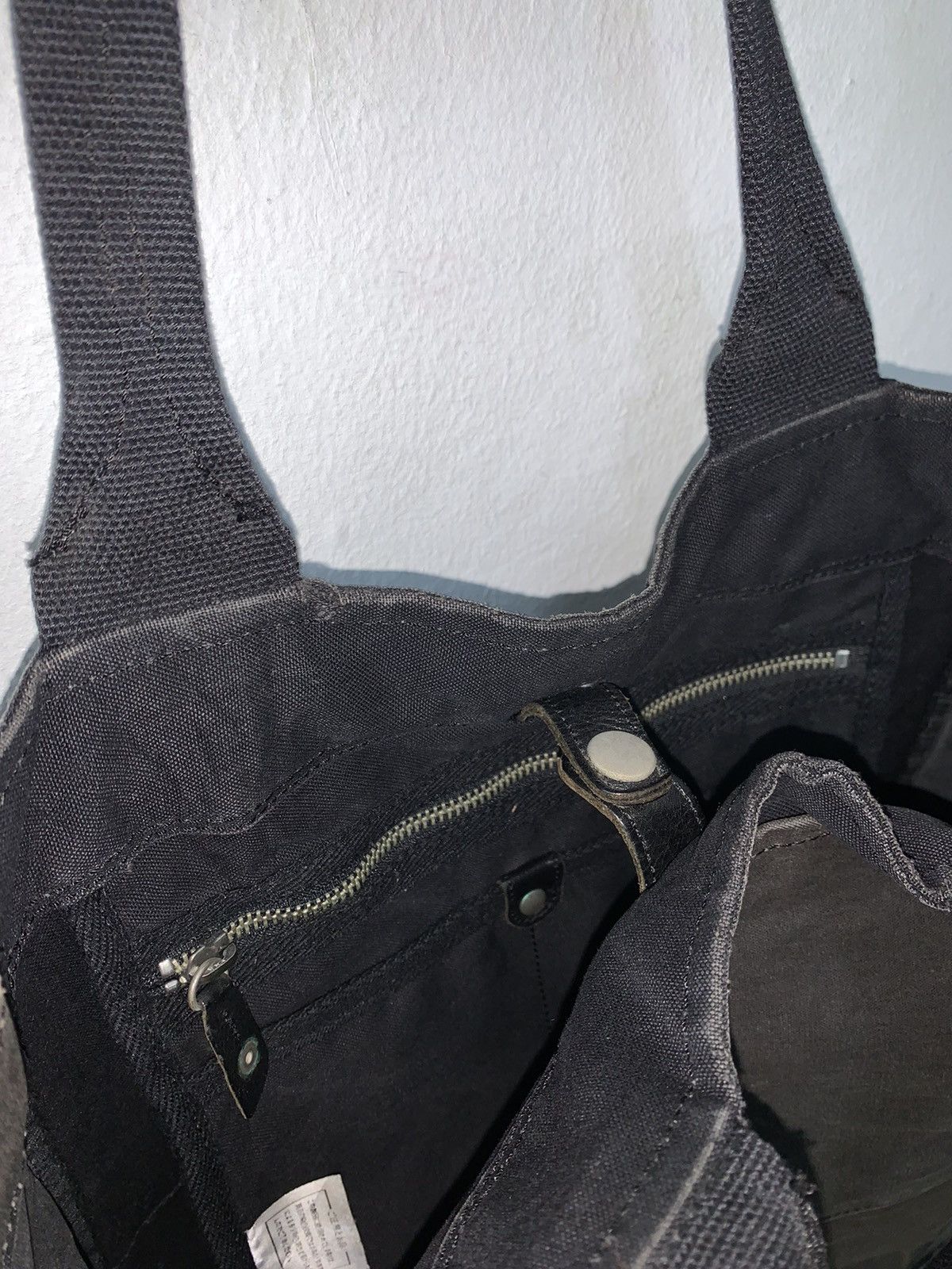 Canvas Studio Canvas Tote Hand Carry Bag Leather Trim Size ONE SIZE - 11 Thumbnail
