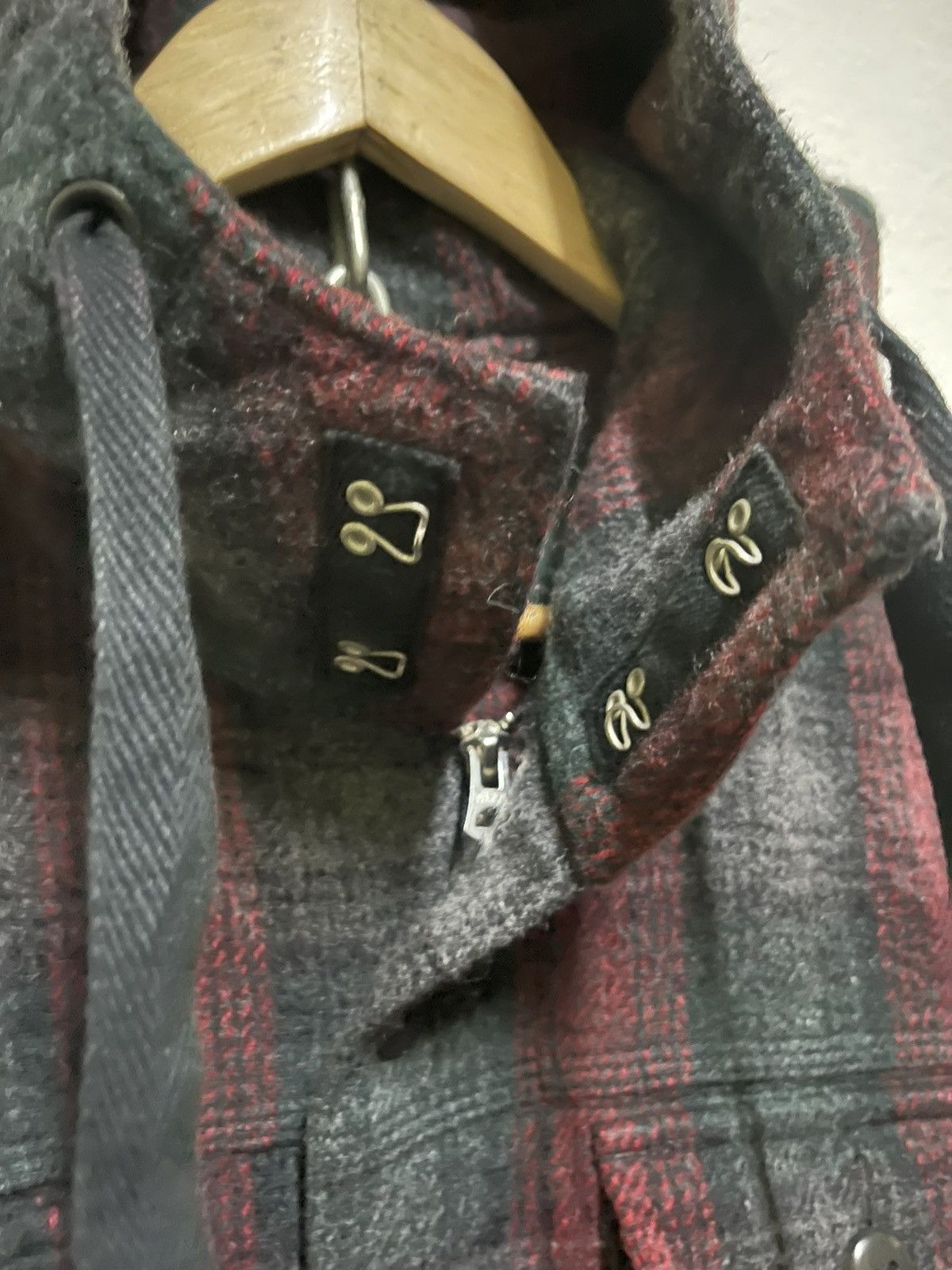 Nigel Cabourn Nigel Cabourn Checked Wool Jacket Hoodie Size US S / EU 44-46 / 1 - 6 Thumbnail