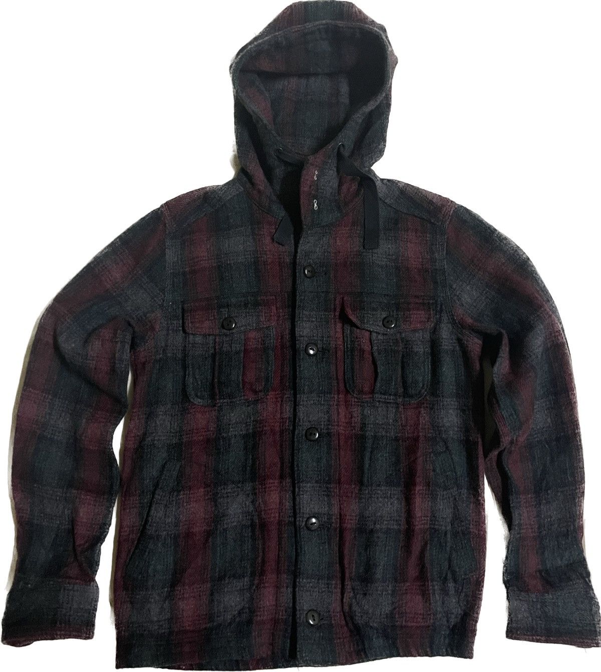Nigel Cabourn Nigel Cabourn Checked Wool Jacket Hoodie Size US S / EU 44-46 / 1 - 15 Thumbnail