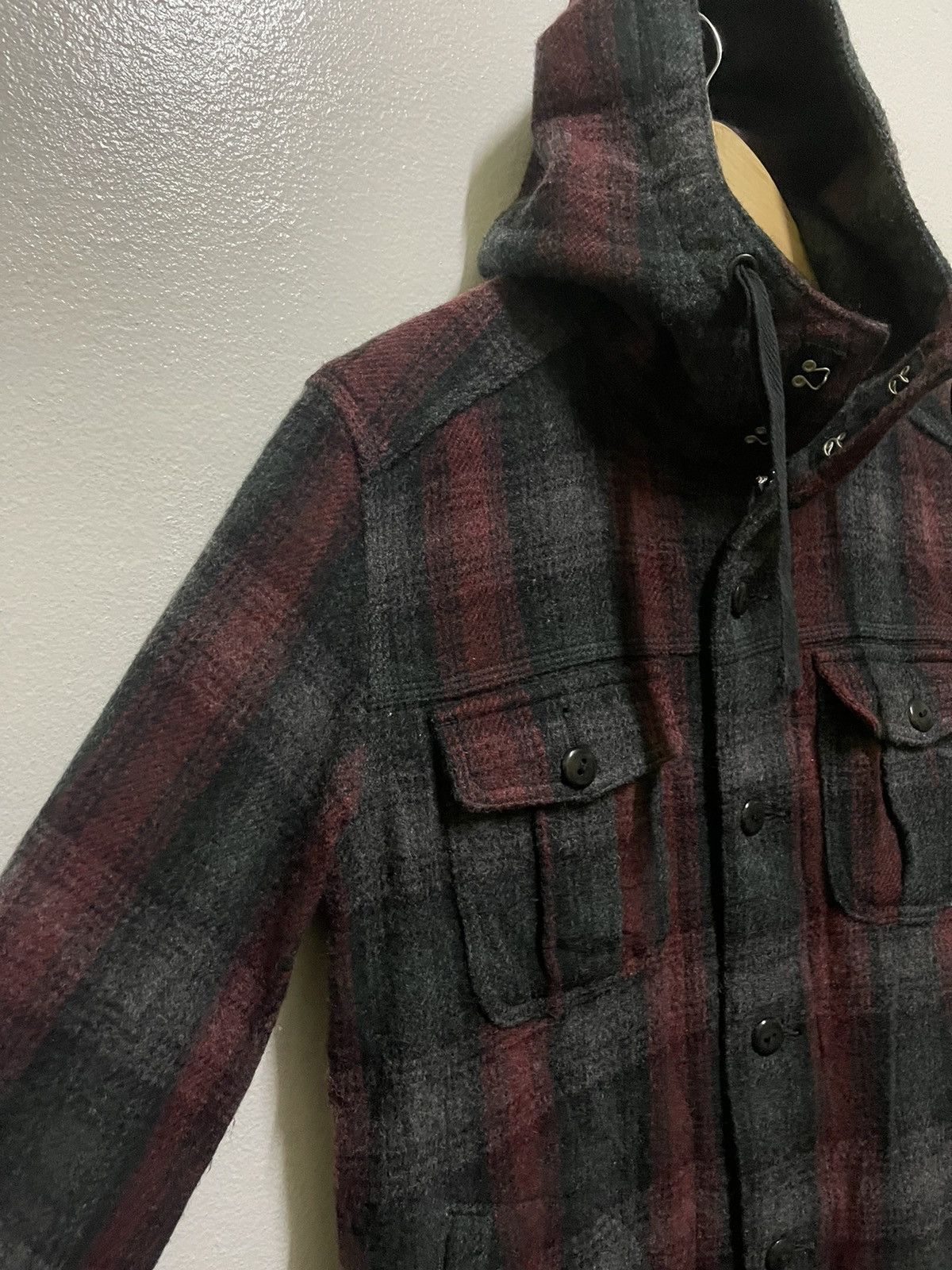 Nigel Cabourn Nigel Cabourn Checked Wool Jacket Hoodie Size US S / EU 44-46 / 1 - 2 Thumbnail