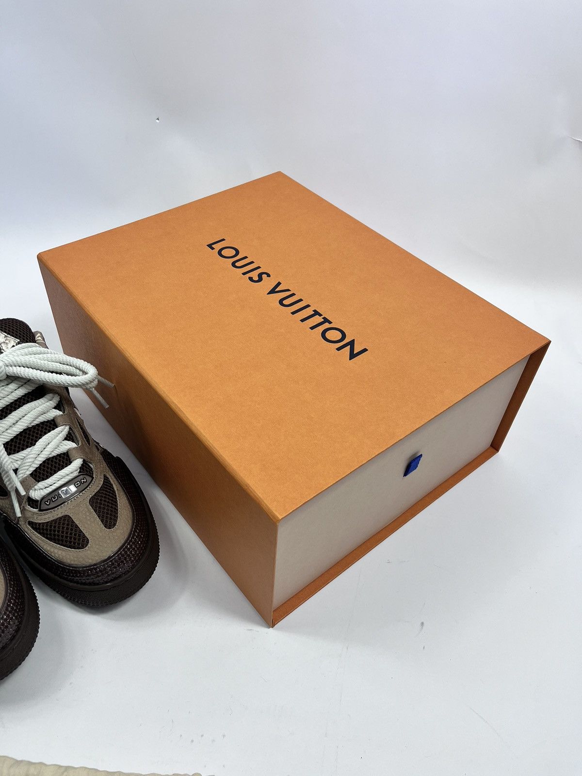 Louis Vuitton BROWN PYTHON SK8 LEATHER SNEAKERS Size US 10 / EU 43 - 14 Thumbnail