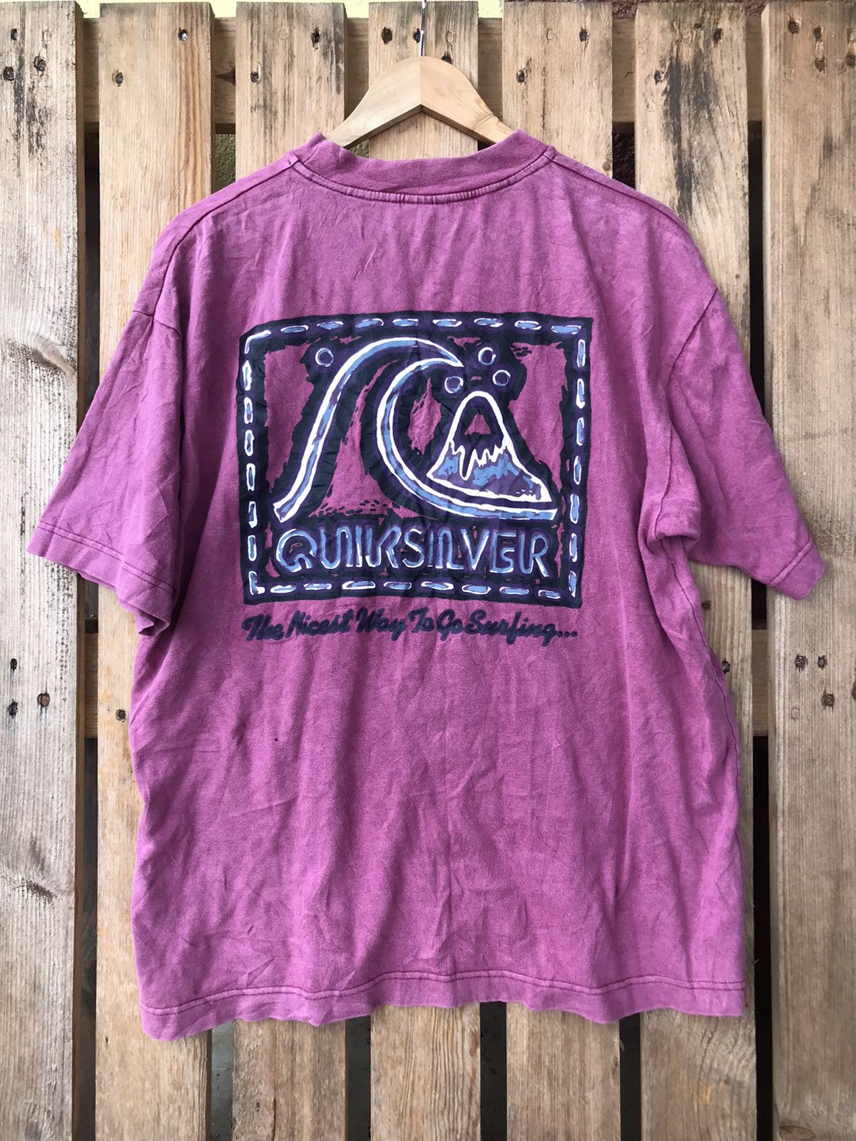 image of VTG 90's Quiksilver Made In Australia Surf Skate Tees in Red, Men's (Size XL)