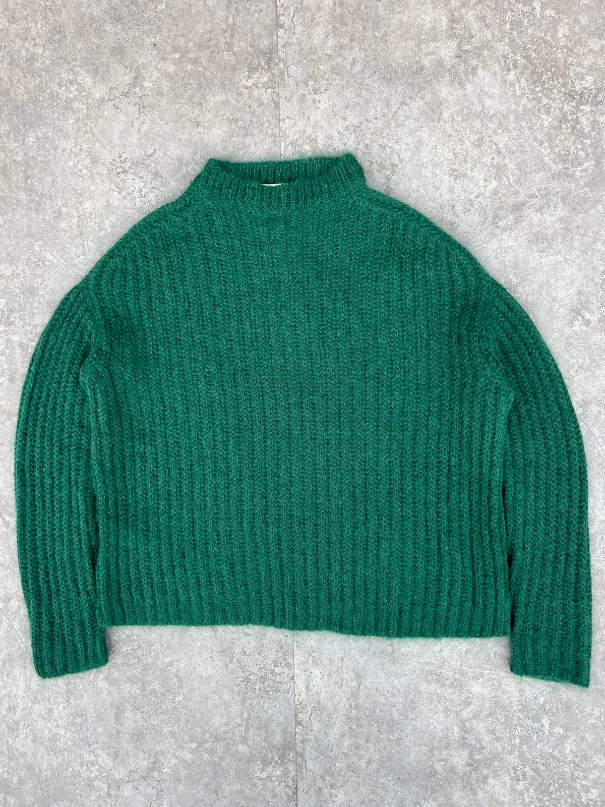 Pre-owned Marni Aw19 Mohair Blend Sweater In Emerald Green