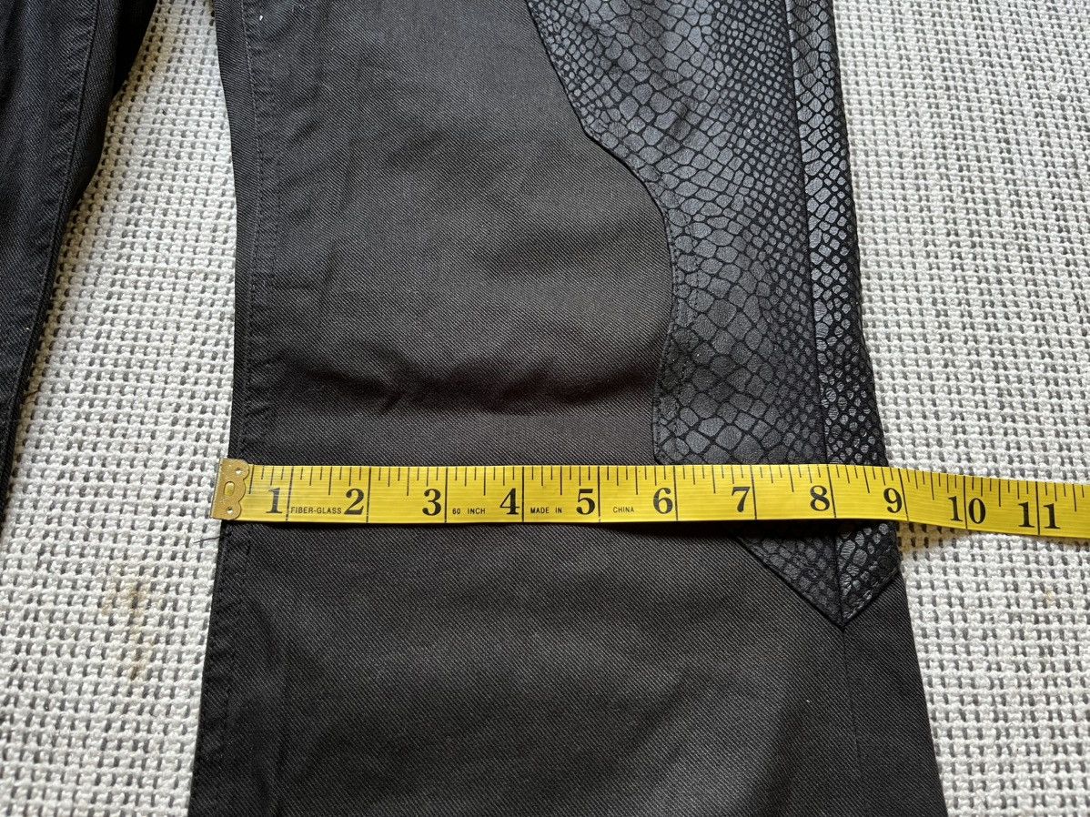 If Six Was Nine × Japanese Brand Custom culture Snake patch faux leather flare jeans Size US 32 / EU 48 - 15 Thumbnail