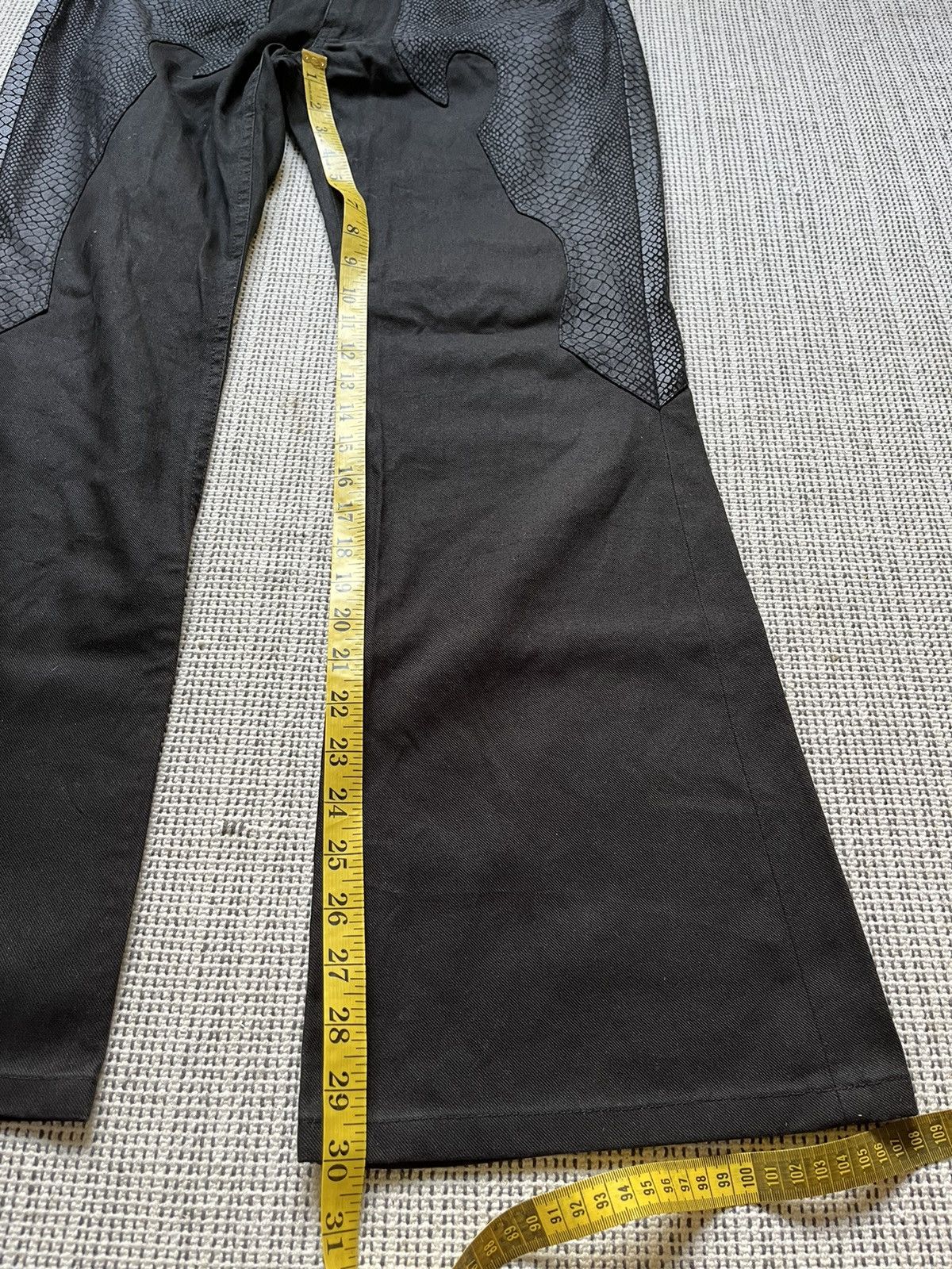 If Six Was Nine × Japanese Brand Custom culture Snake patch faux leather flare jeans Size US 32 / EU 48 - 13 Thumbnail