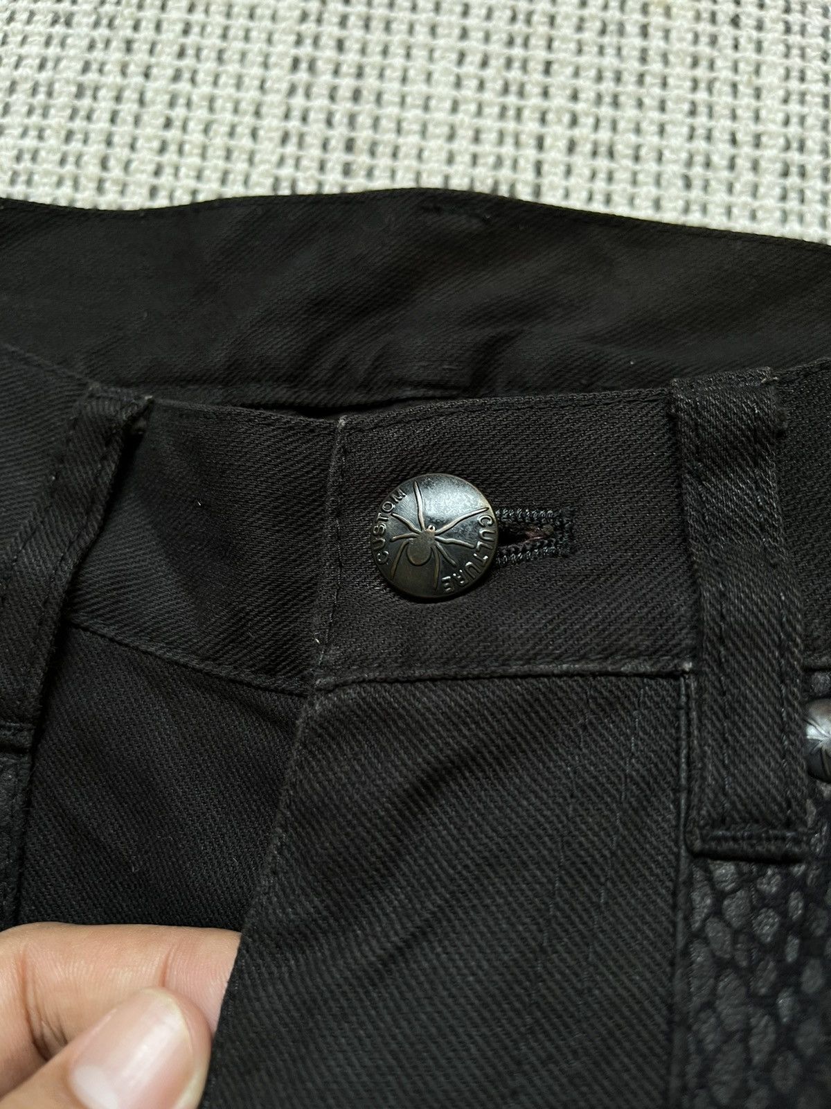 If Six Was Nine × Japanese Brand Custom culture Snake patch faux leather flare jeans Size US 32 / EU 48 - 5 Thumbnail
