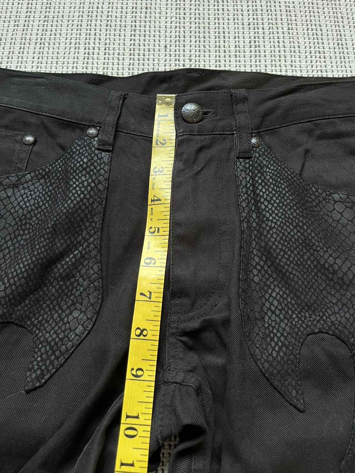 If Six Was Nine × Japanese Brand Custom culture Snake patch faux leather flare jeans Size US 32 / EU 48 - 12 Thumbnail