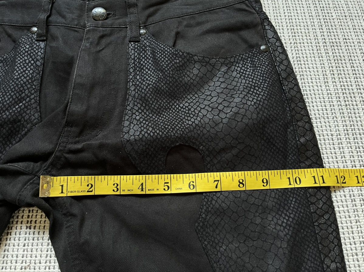 If Six Was Nine × Japanese Brand Custom culture Snake patch faux leather flare jeans Size US 32 / EU 48 - 14 Thumbnail