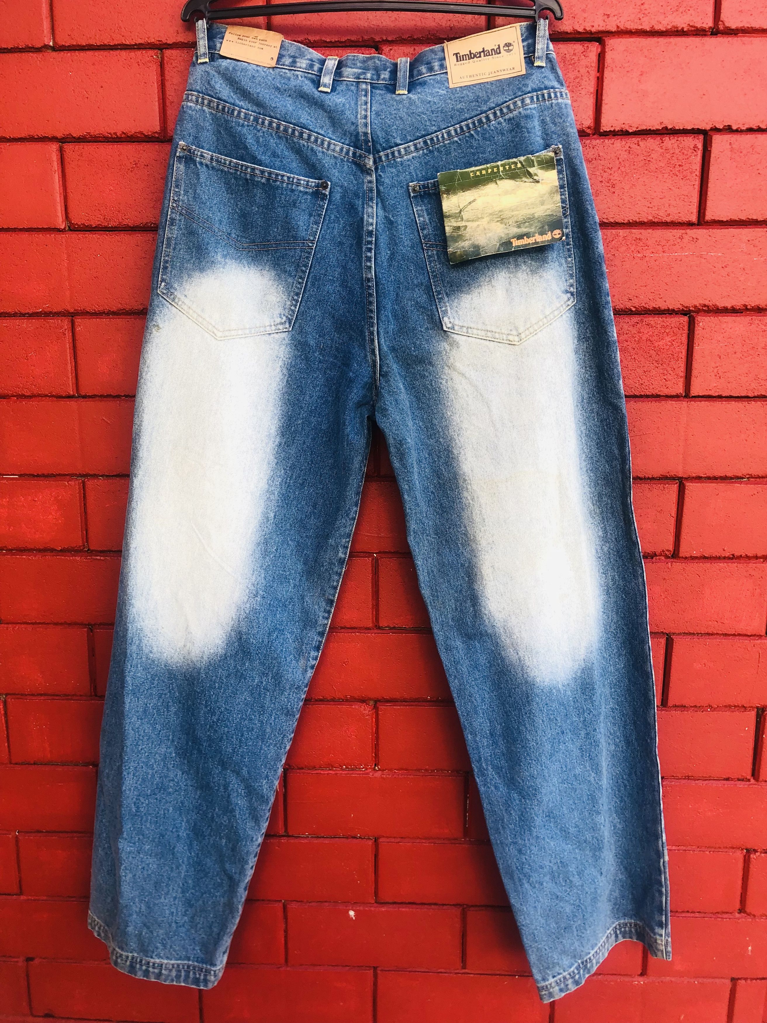 image of Vintage Timberland Hip Hop Streetwear Designer Fashion in Sky Blue, Men's (Size 34)