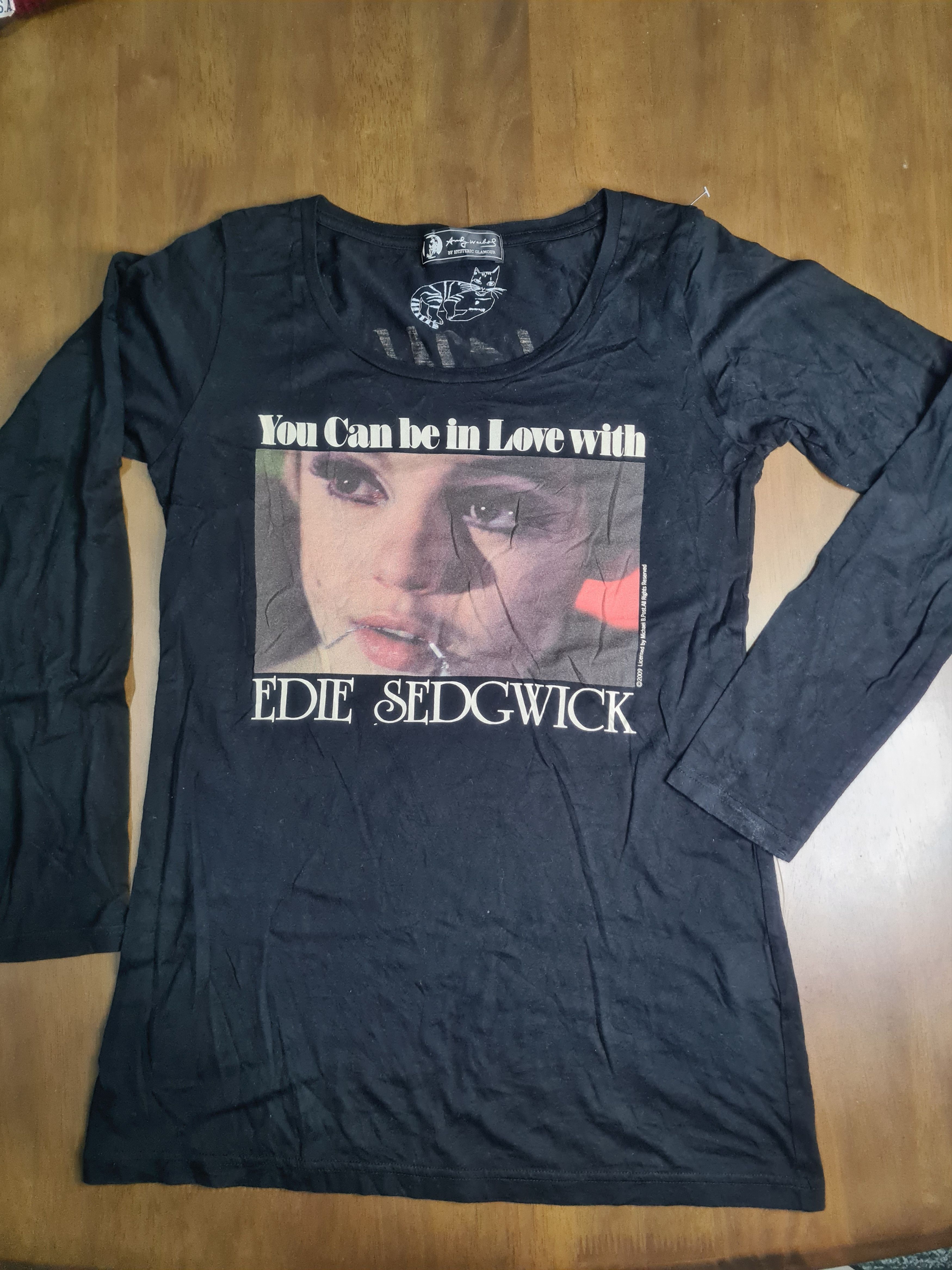 image of For Andy Warhol 2009 Edie Sedgwick Phototee in Black, Women's (Size XS)
