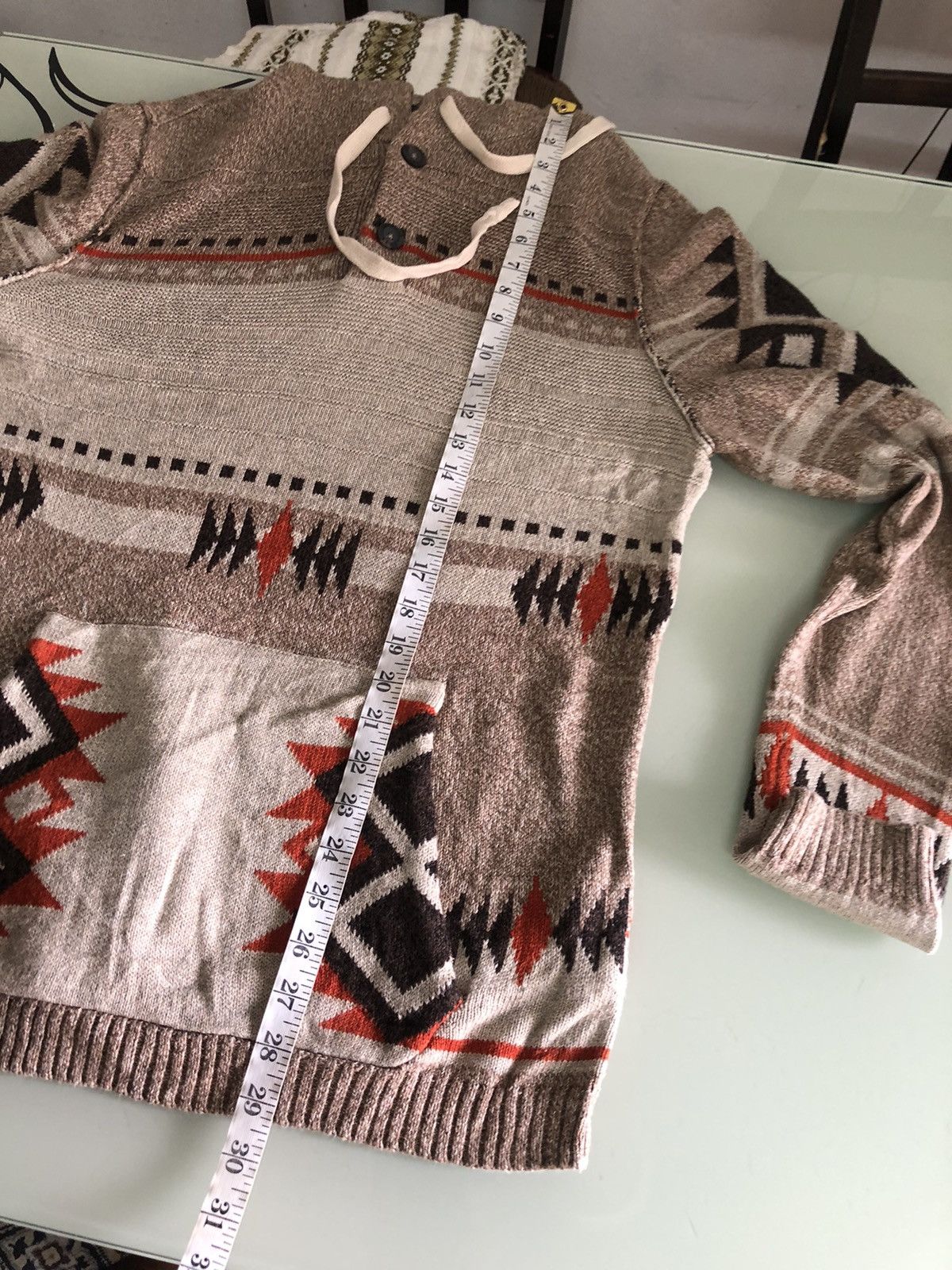 Native Vintage American Eagle Native Chimayo Style Knitwear Hoodie Size US M / EU 48-50 / 2 - 16 Thumbnail