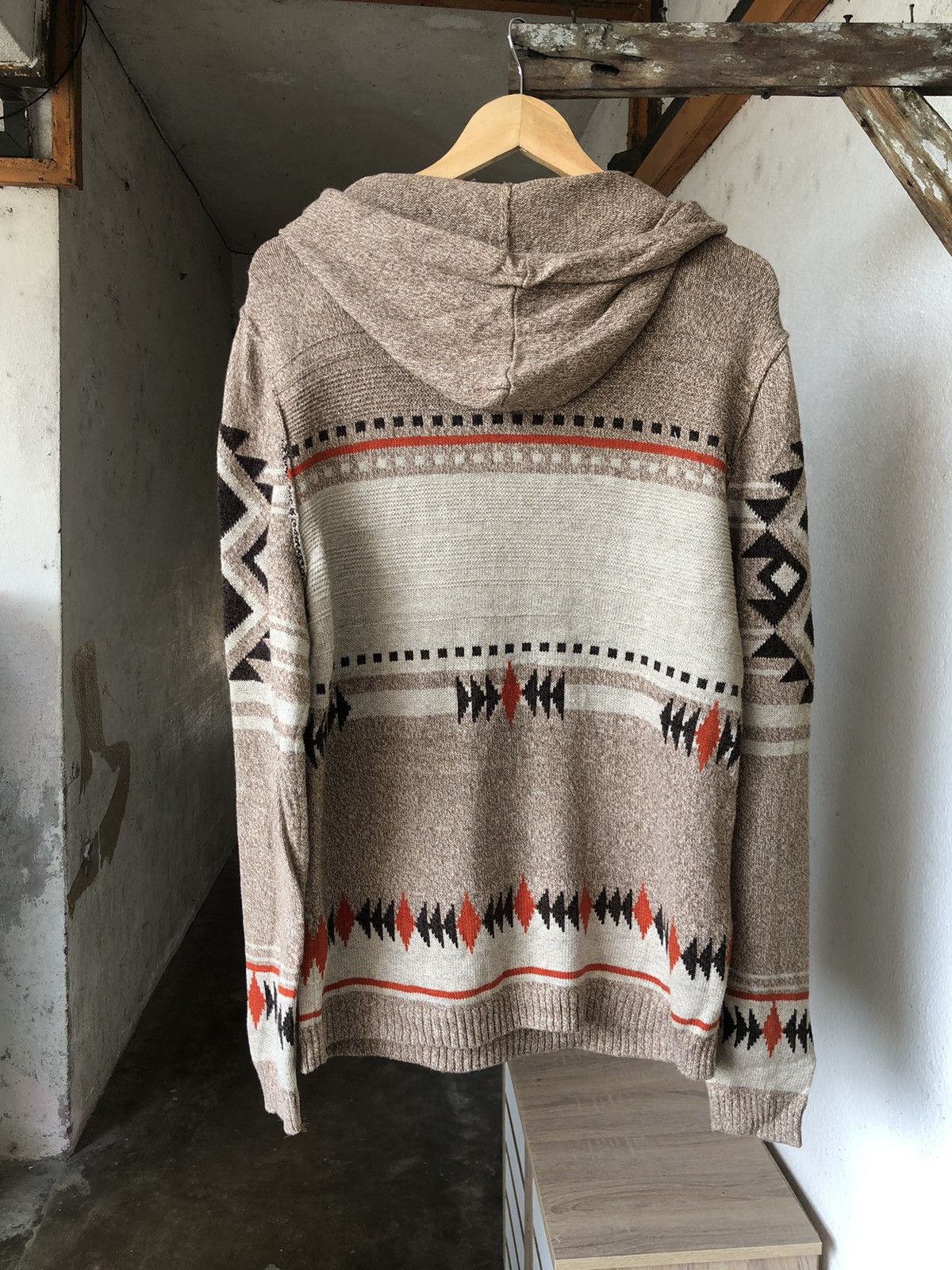 Native Vintage American Eagle Native Chimayo Style Knitwear Hoodie Size US M / EU 48-50 / 2 - 3 Thumbnail