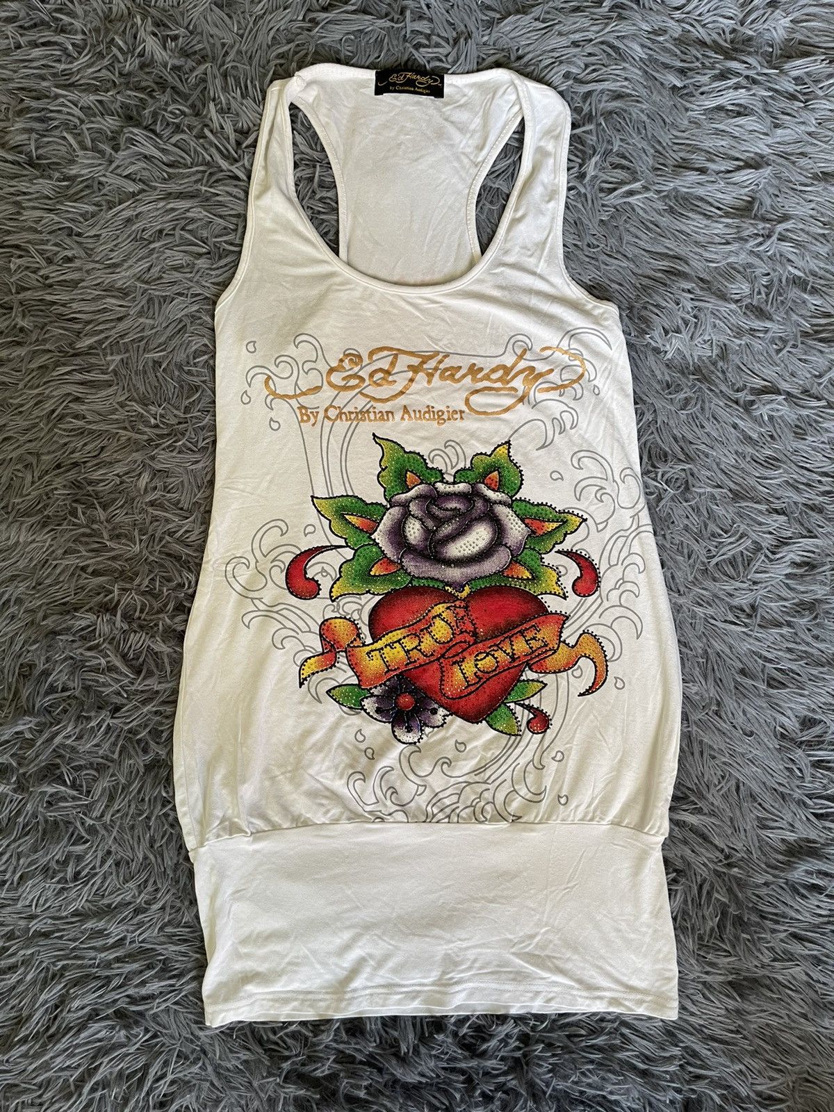 Christian Audigier × Ed Hardy × Vintage Ed Hardy by Christian Audigier Y2K vintage tattoo tank top Size M / US 6-8 / IT 42-44 - 1 Thumbnail