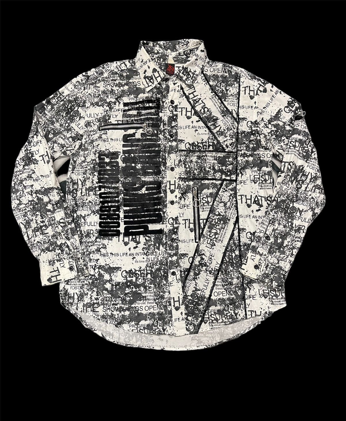 Anarchy punk shirt overprint words