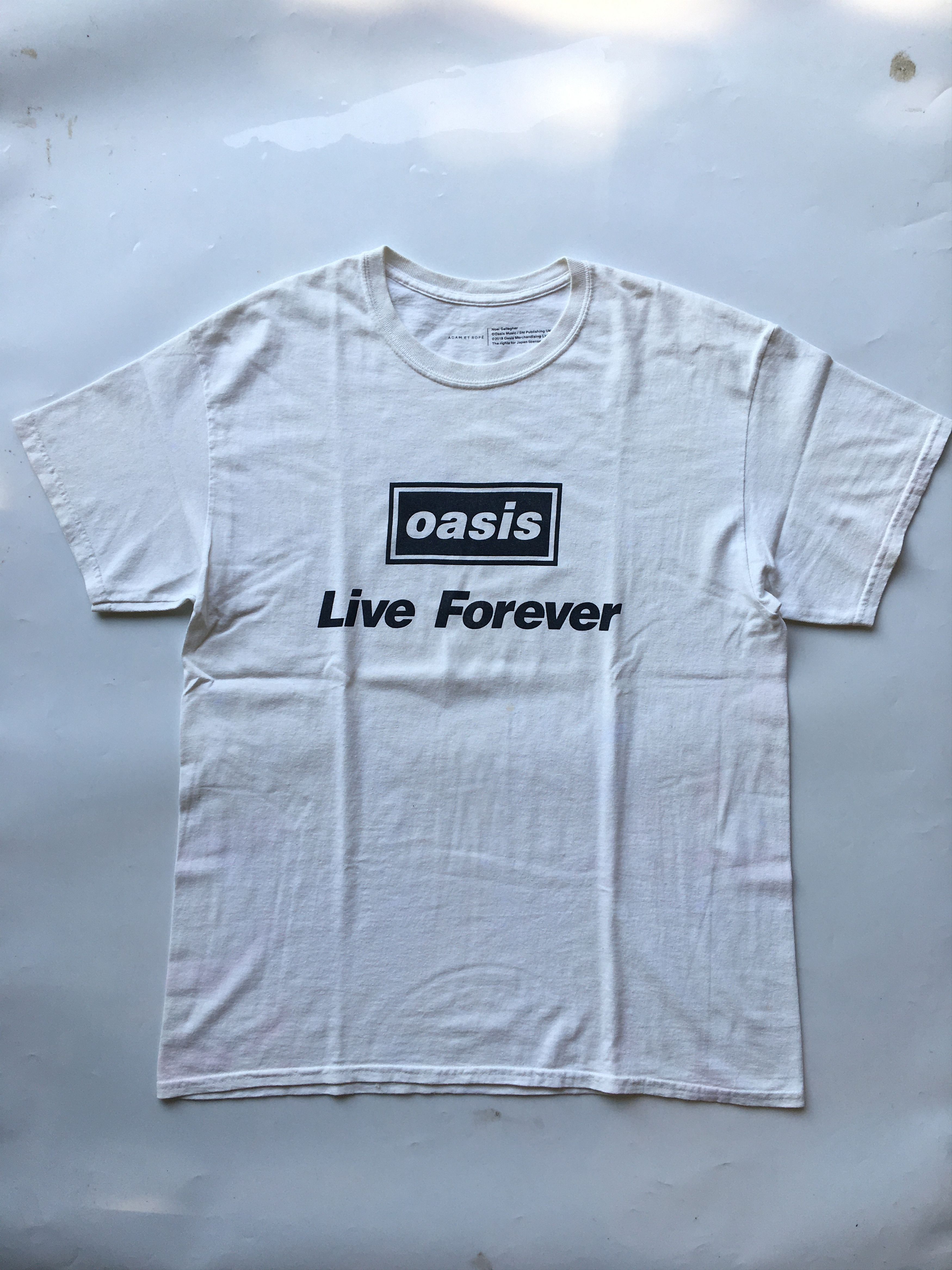 Archival Clothing Adam et rope Live Forever Oasis Tshirt | Grailed