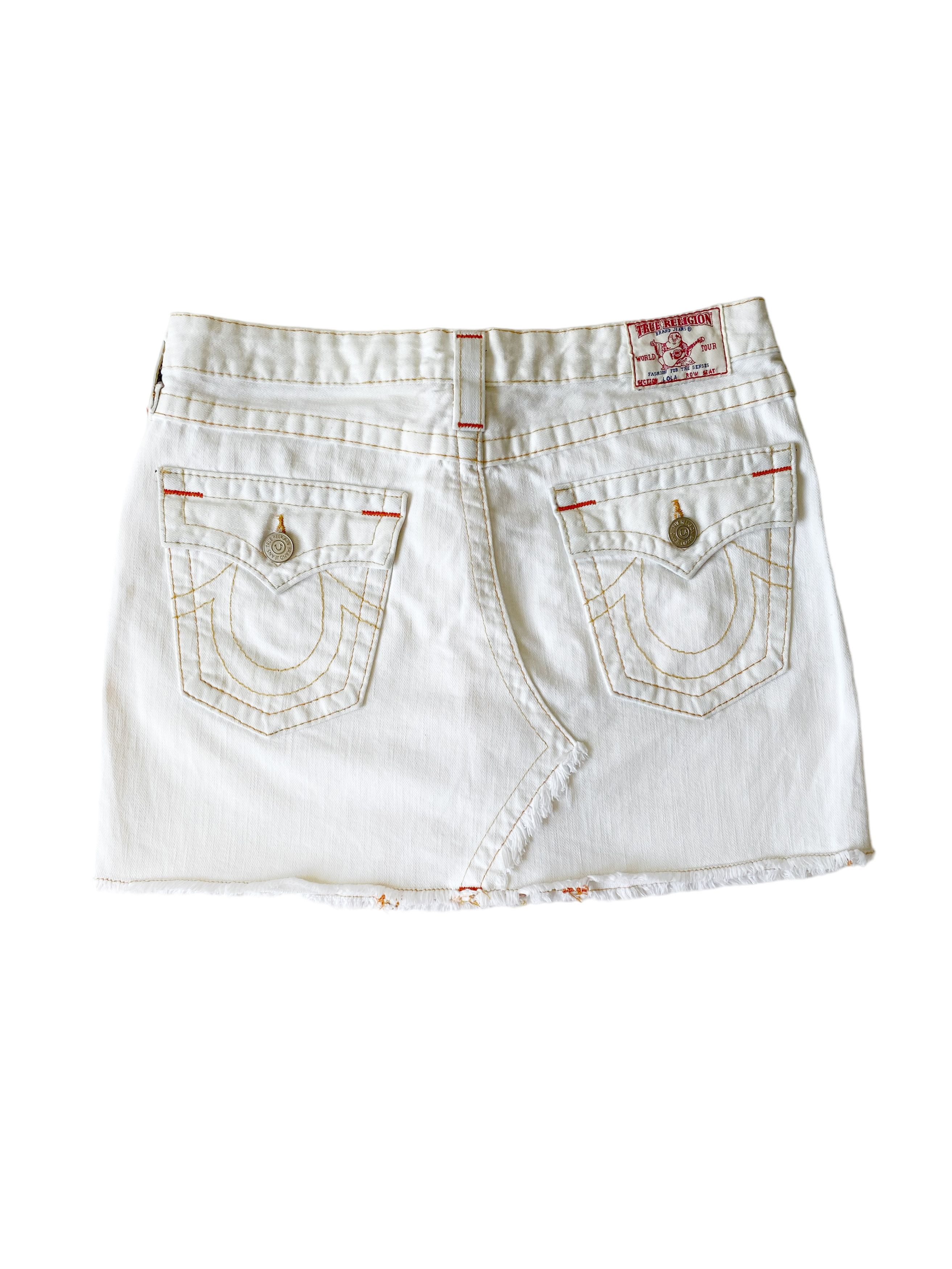 True Religion × Vintage Vintage y2k True Religion Denim Mini Skirt (28) Size 28" / US 6 / IT 42 - 2 Thumbnail