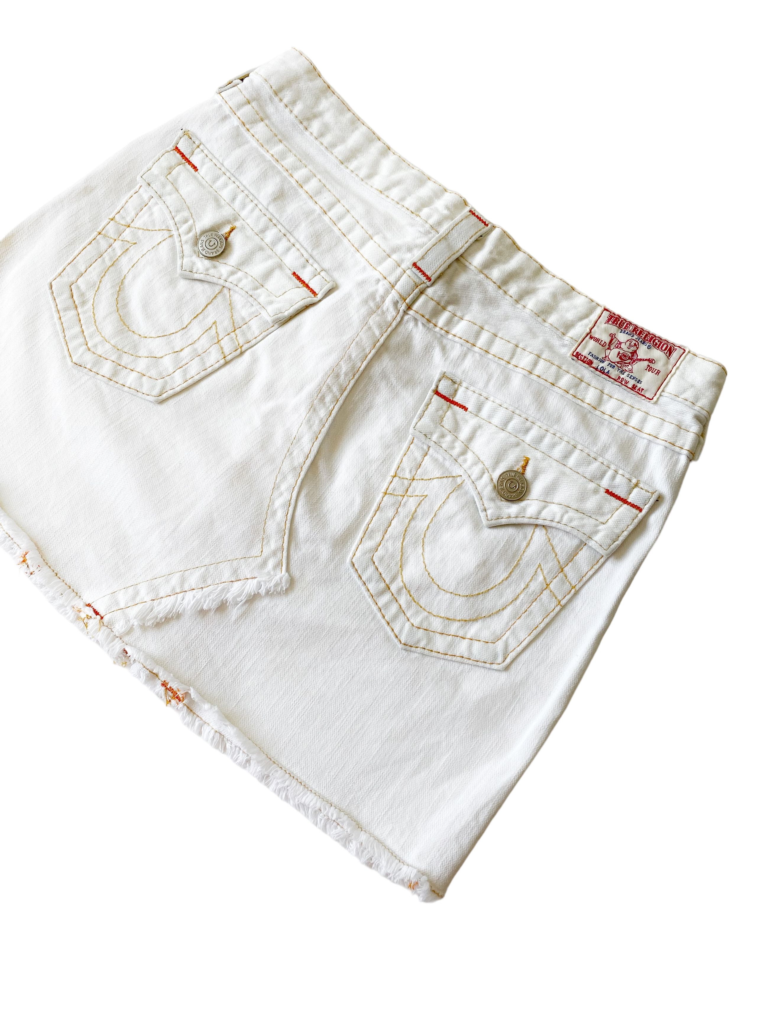 True Religion × Vintage Vintage y2k True Religion Denim Mini Skirt (28) Size 28" / US 6 / IT 42 - 3 Thumbnail