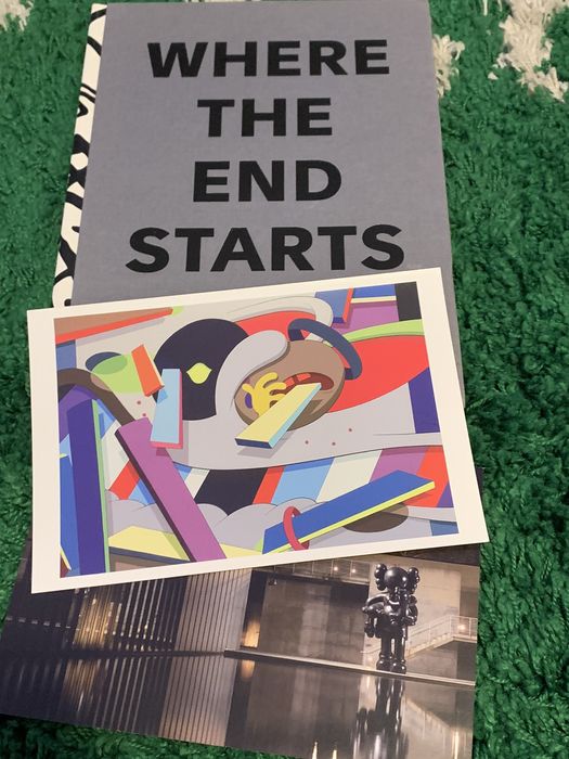 Kaws Where the End Starts hard cover book kaws art coffee table | Grailed