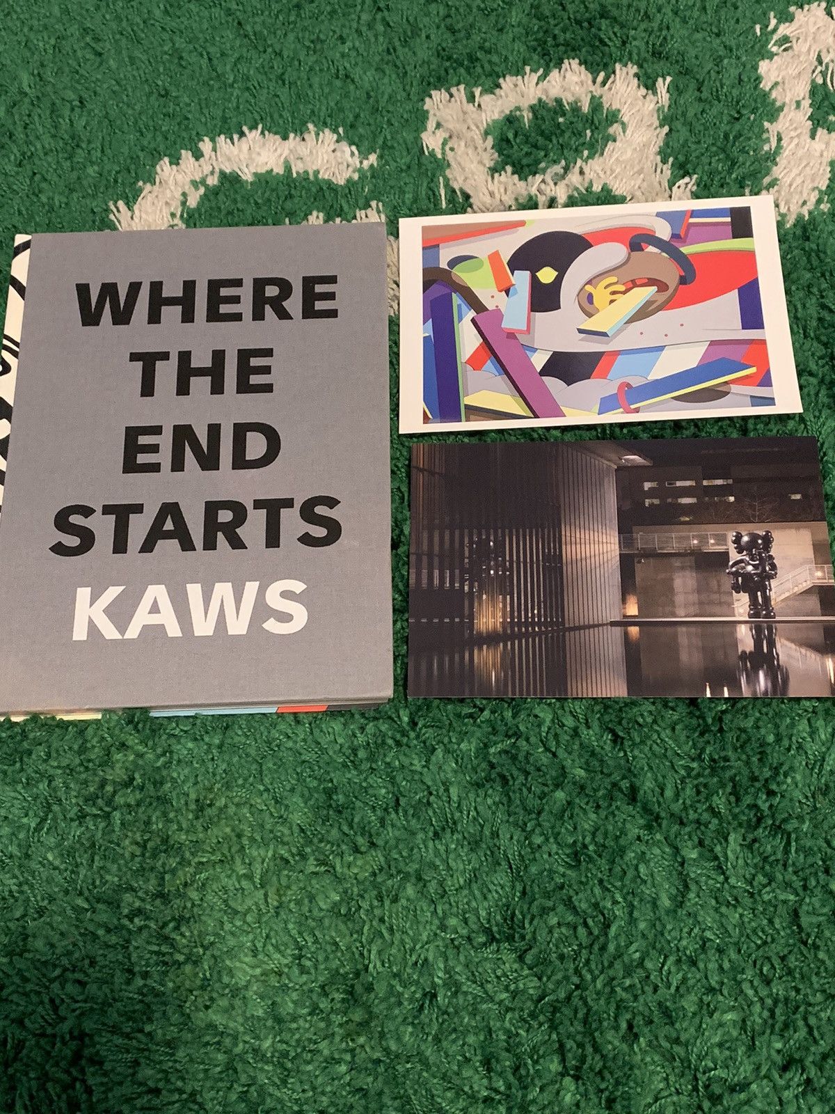 image of Where The End Starts Hard Cover Book Kaws Art Coffee Table in Grey, Men's