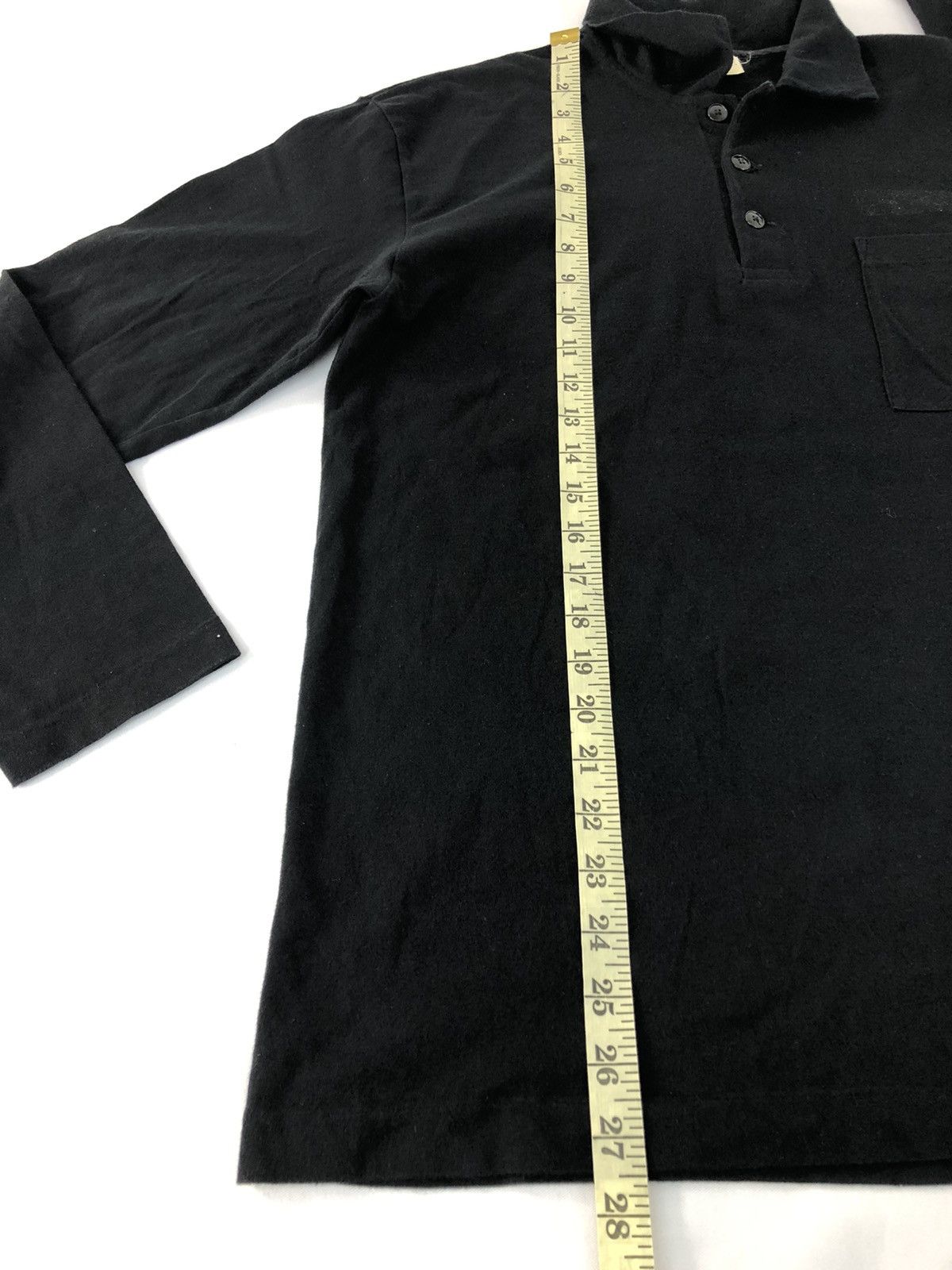 Vintage × agnes b. 90s Agnes B Homme Minimalist Polo Longsleeve Tee Size US M / EU 48-50 / 2 - 10 Thumbnail