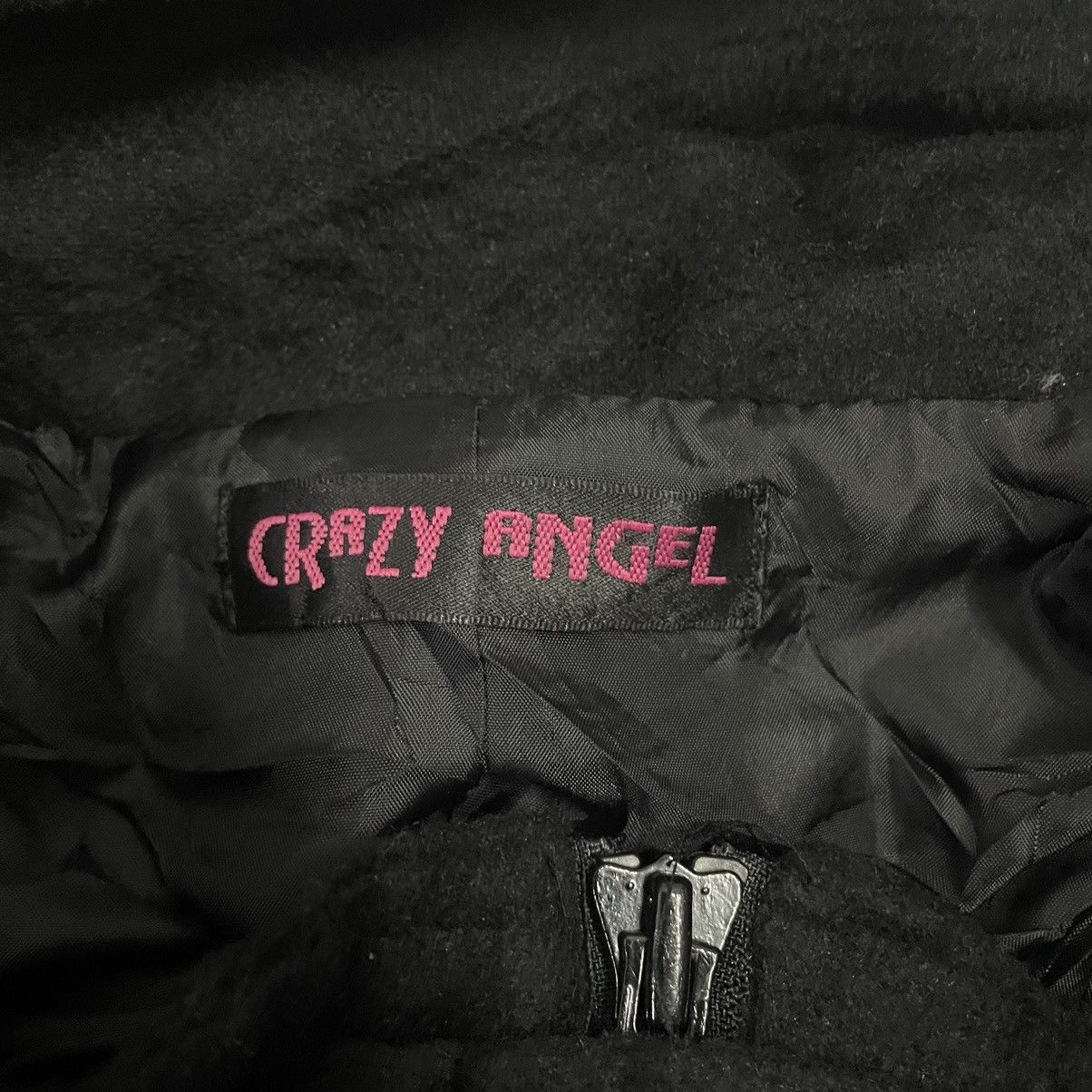 If Six Was Nine 🇯🇵🖤 VINTAGE CRAZY ANGEL "5 POCKETS" PUNK GOTHIC JACKET Size US XXL / EU 58 / 5 - 12 Thumbnail