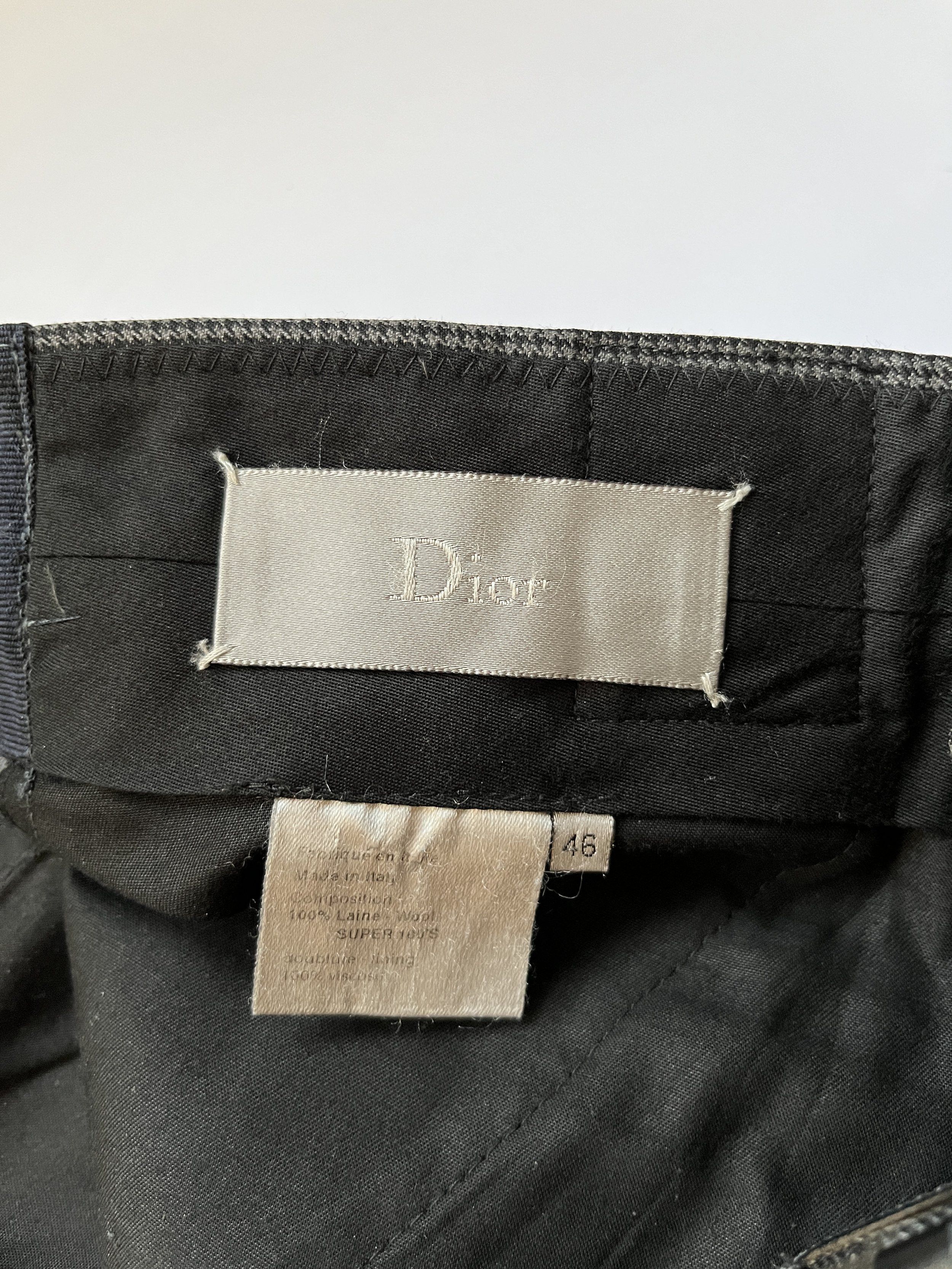 Dior × Hedi Slimane ⚡️QUICK SALE⚡️2004 Dior Hedi Slimane Checked Pants Trousers Size US 32 / EU 48 - 4 Thumbnail