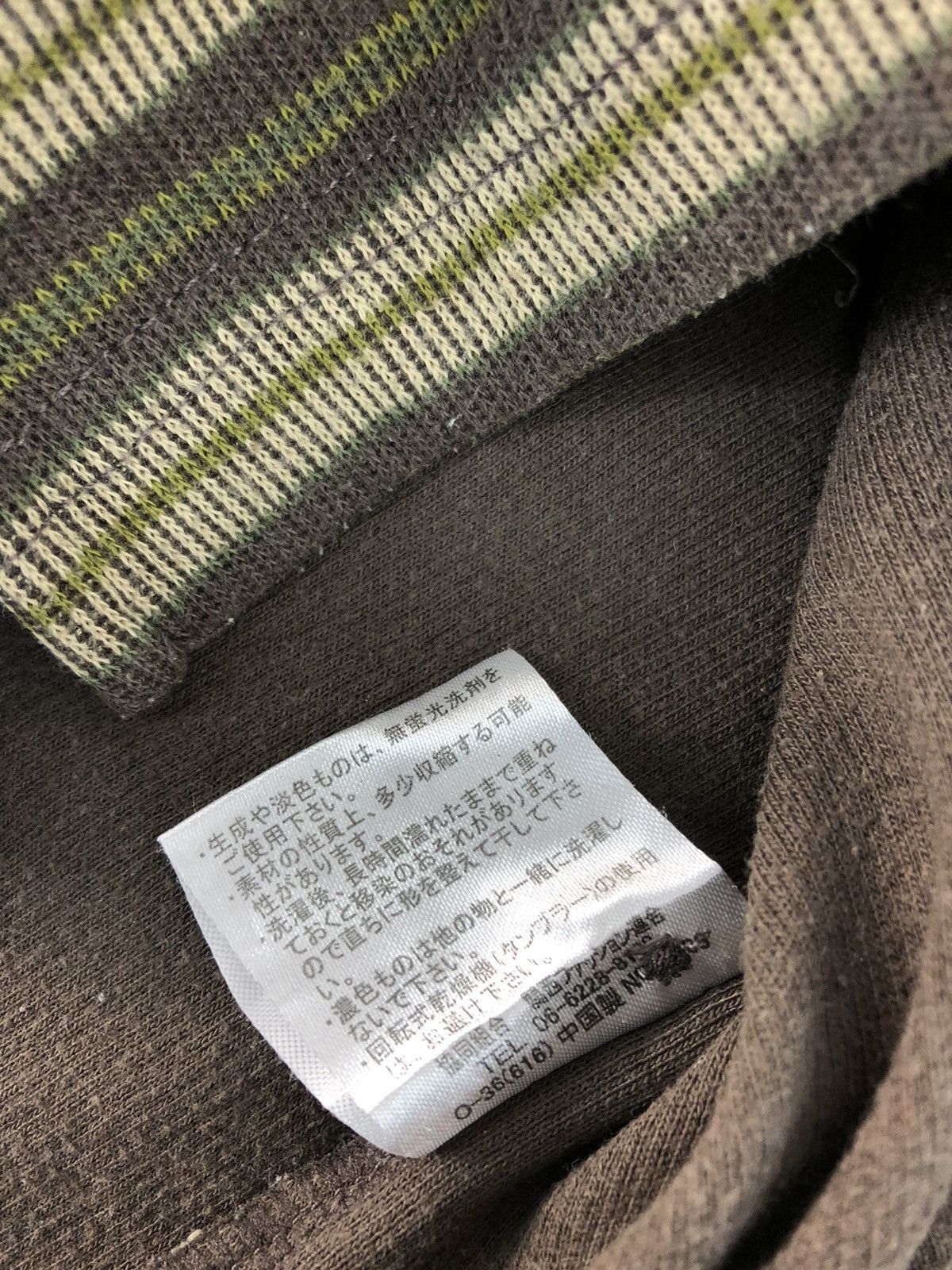 Japanese Brand × Kansai Yamamoto Kansai Yamamoto Striped Single Pocket Polo Longsleeve Tee Size US M / EU 48-50 / 2 - 7 Thumbnail