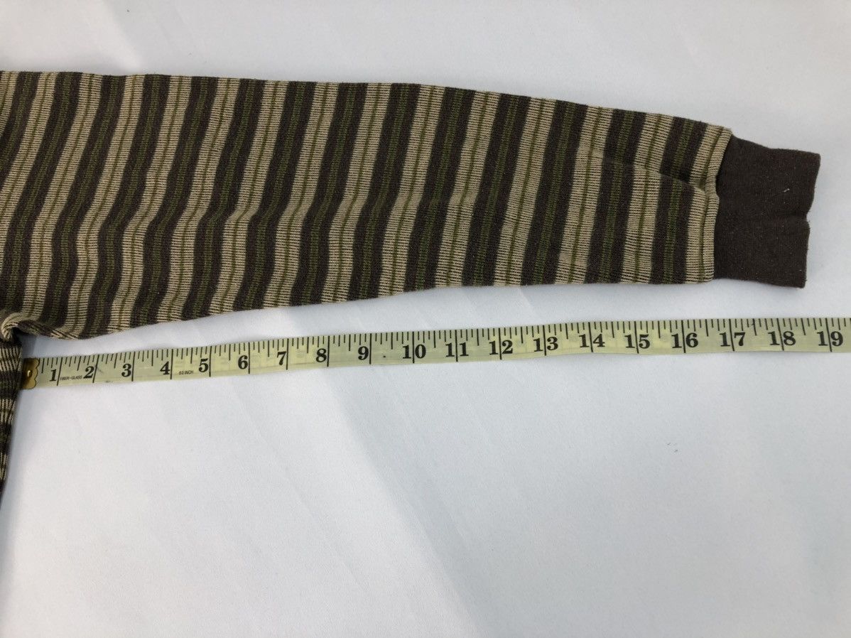 Japanese Brand × Kansai Yamamoto Kansai Yamamoto Striped Single Pocket Polo Longsleeve Tee Size US M / EU 48-50 / 2 - 11 Thumbnail