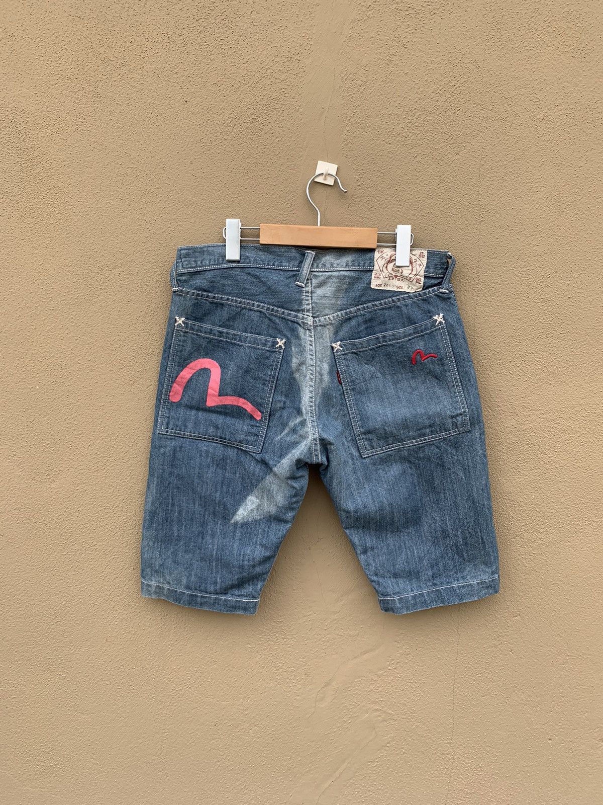 image of Vintage Lot 2005 Evisu Yamane Short Jeans Made In Japan in Blue, Men's (Size 32)